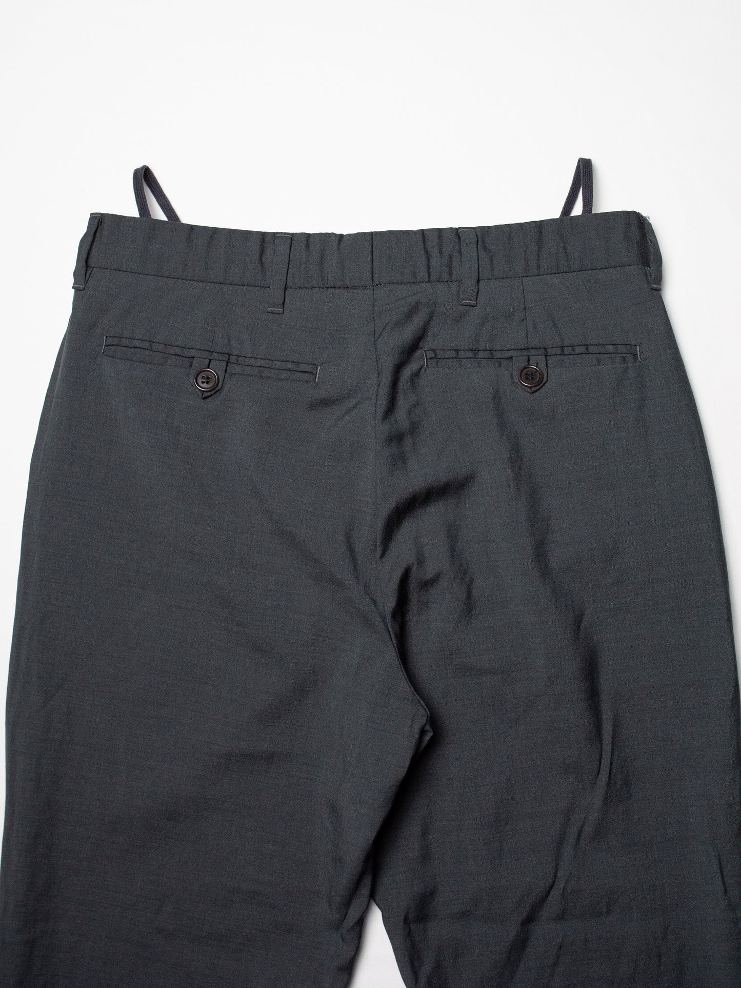 Helmut Lang - (vintage) - wool and silk lightweight pants (dark grey) - women's size 40