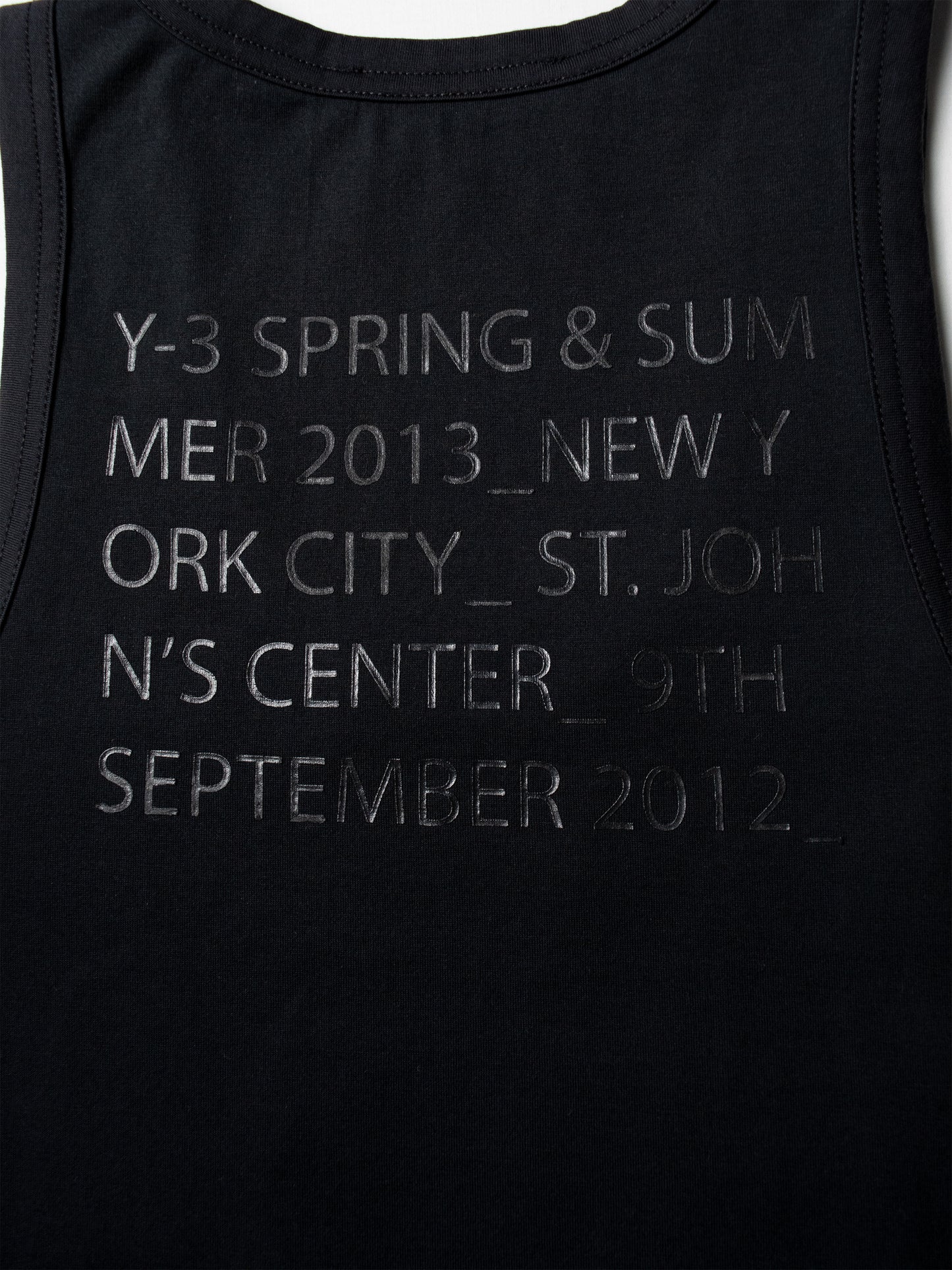 Y-3 - S/S 2013 - patchwork tank top (black) - men's size XS