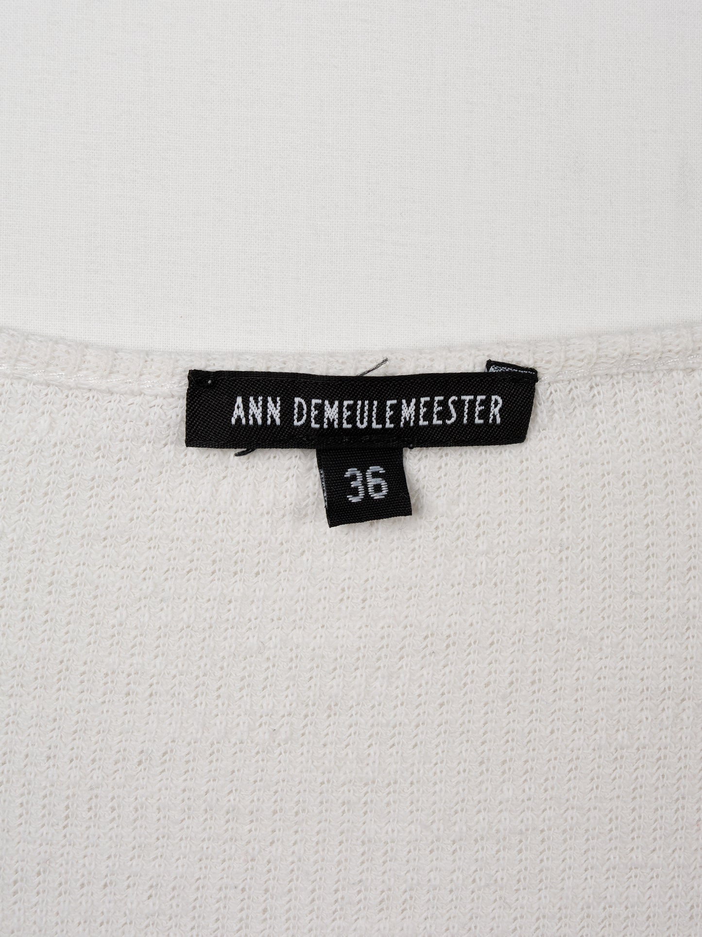 Ann Demeulemeester - rib long sleeve t-shirt (white) - women's size 36