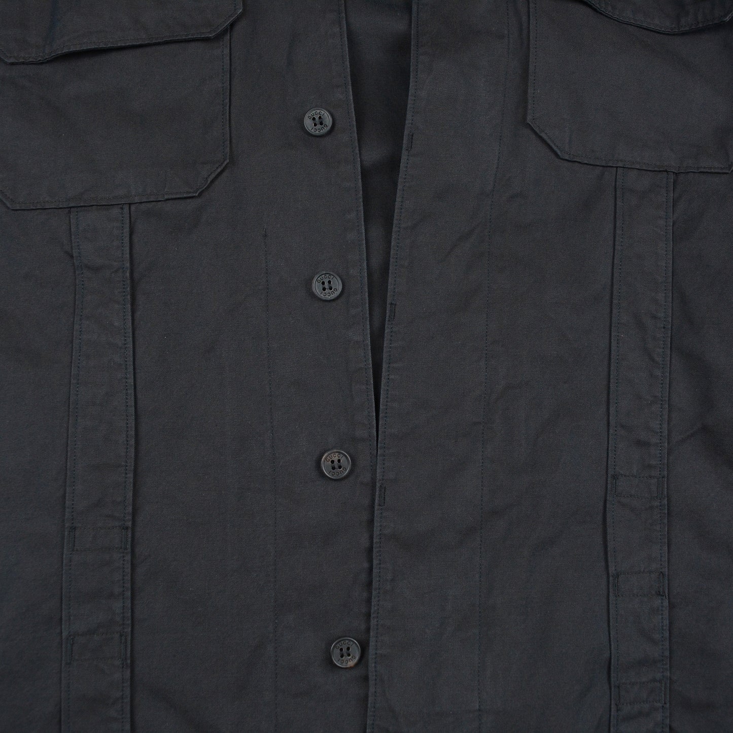 Gucci - S/S 1999 - thick cotton military shirt - size 38