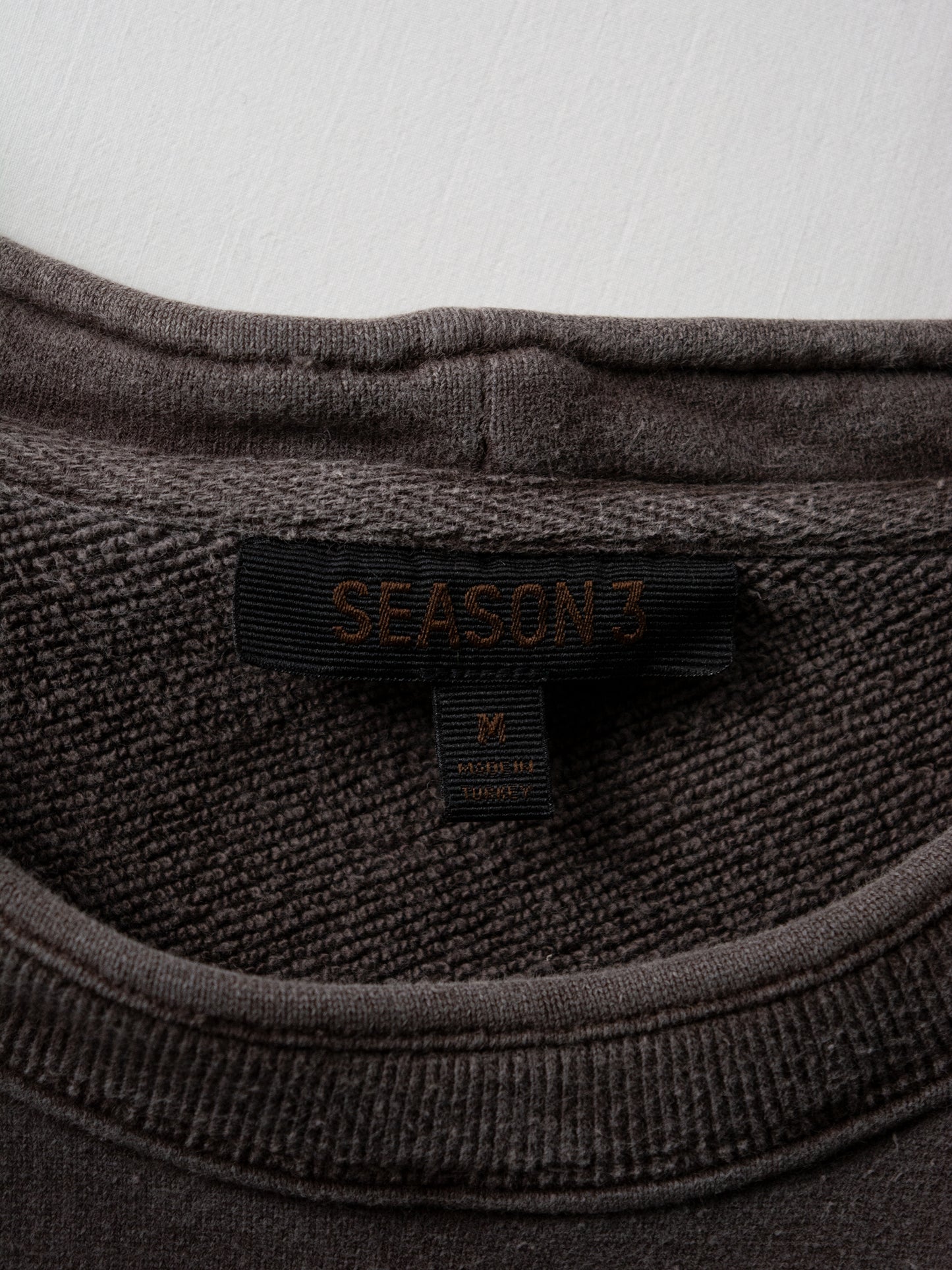 YEEZY Season 3 (2016) - Ribbed Crew Sweat (Onyx Earth) - size M