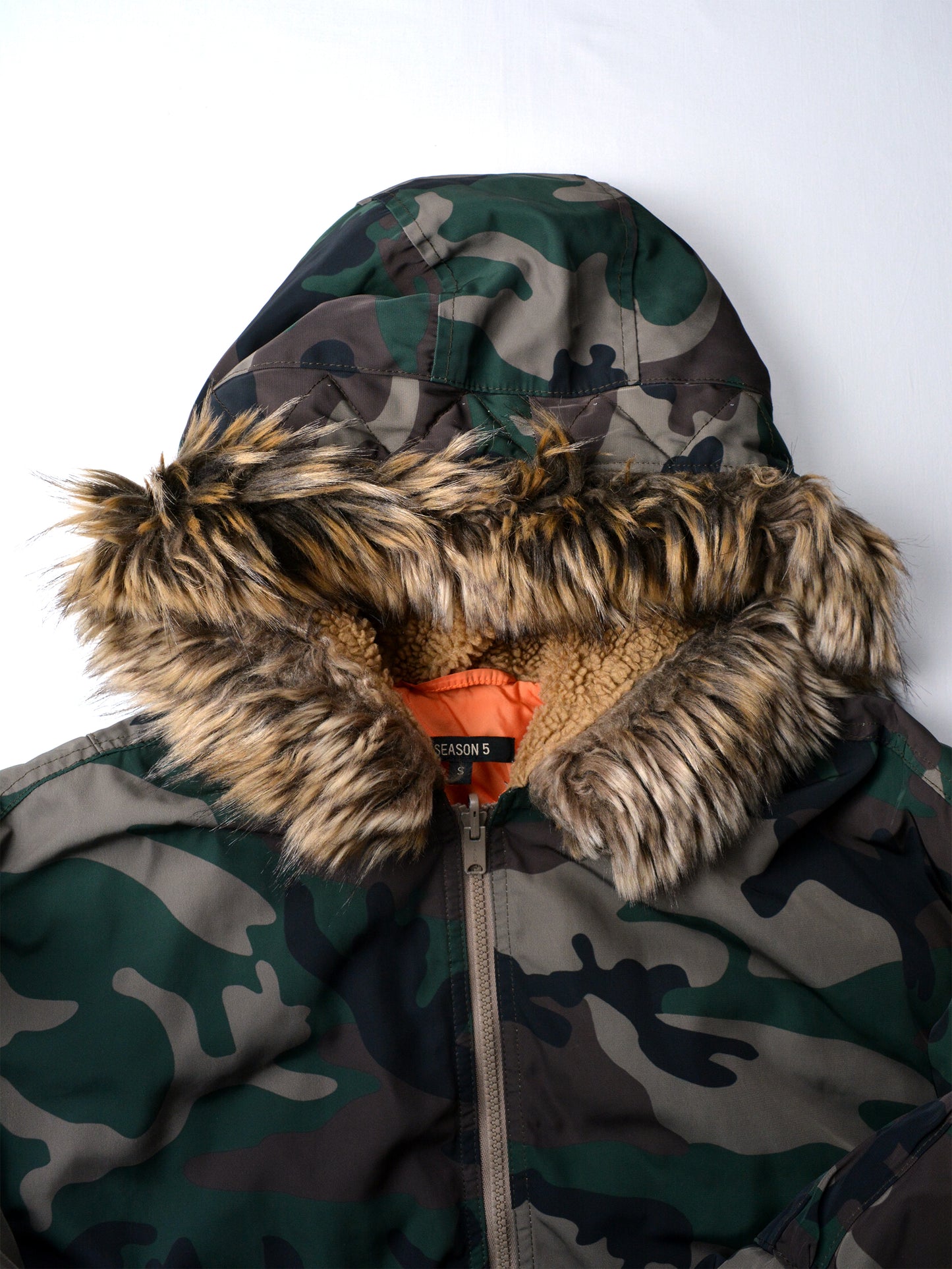 YEEZY Season 5 (2017) - camo hooded bomber jacket - size S