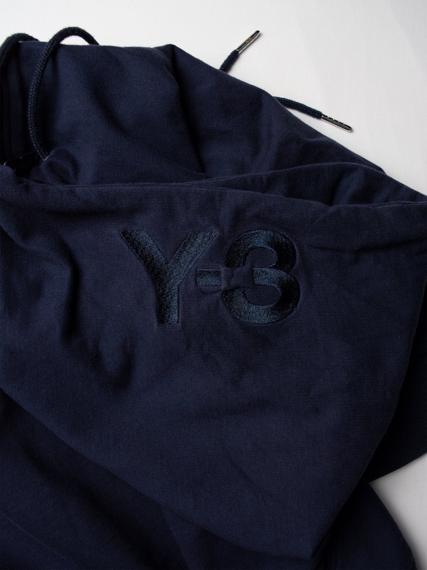 Y-3 - S/S 2011 - short sleeve zip hoodie (navy) - women's size S