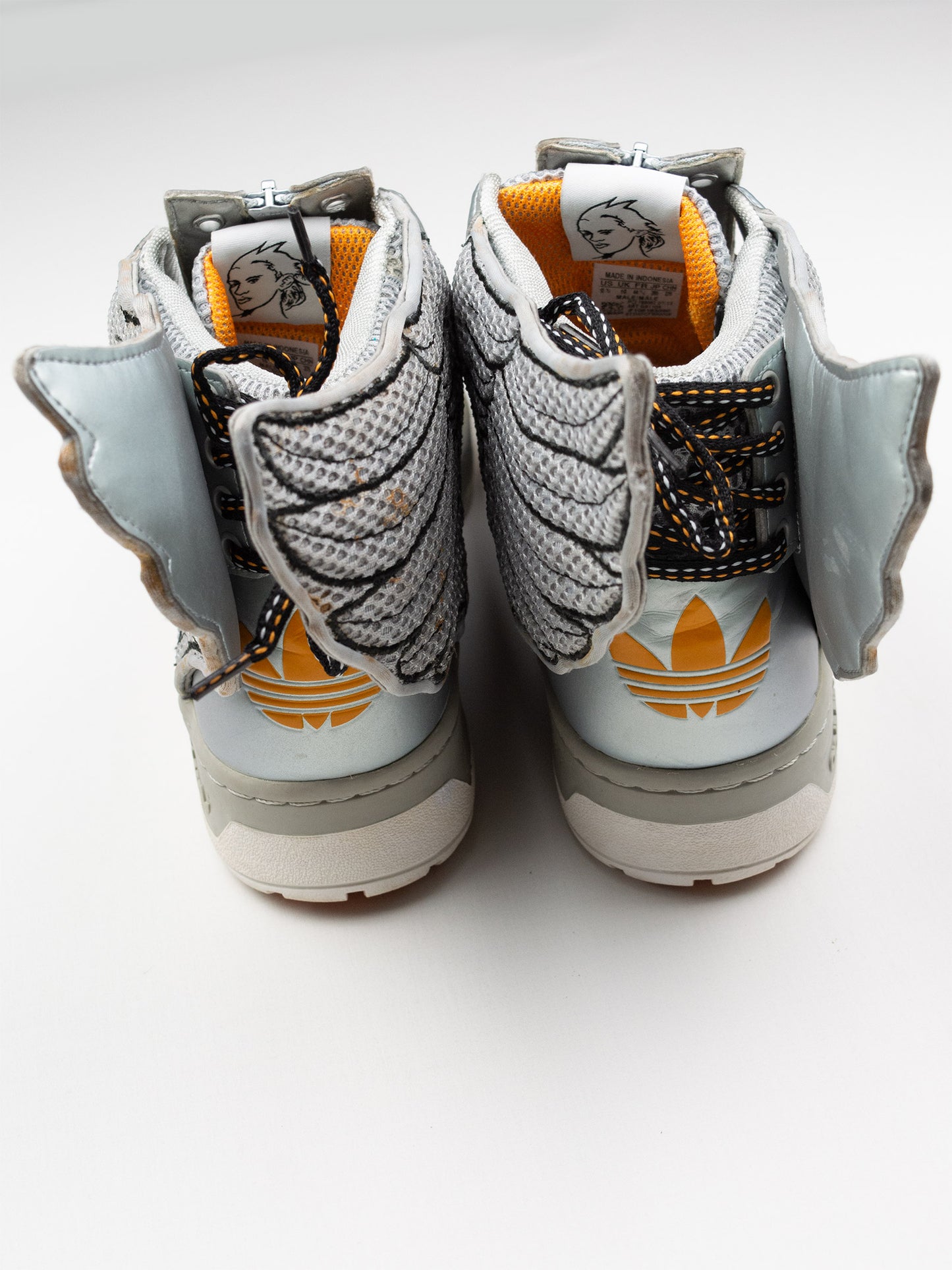 adidas Originals by Jeremy Scott - A/W 2012 - JS Wings 2.0 "Metallic Silver Mesh" - size 44 2/3