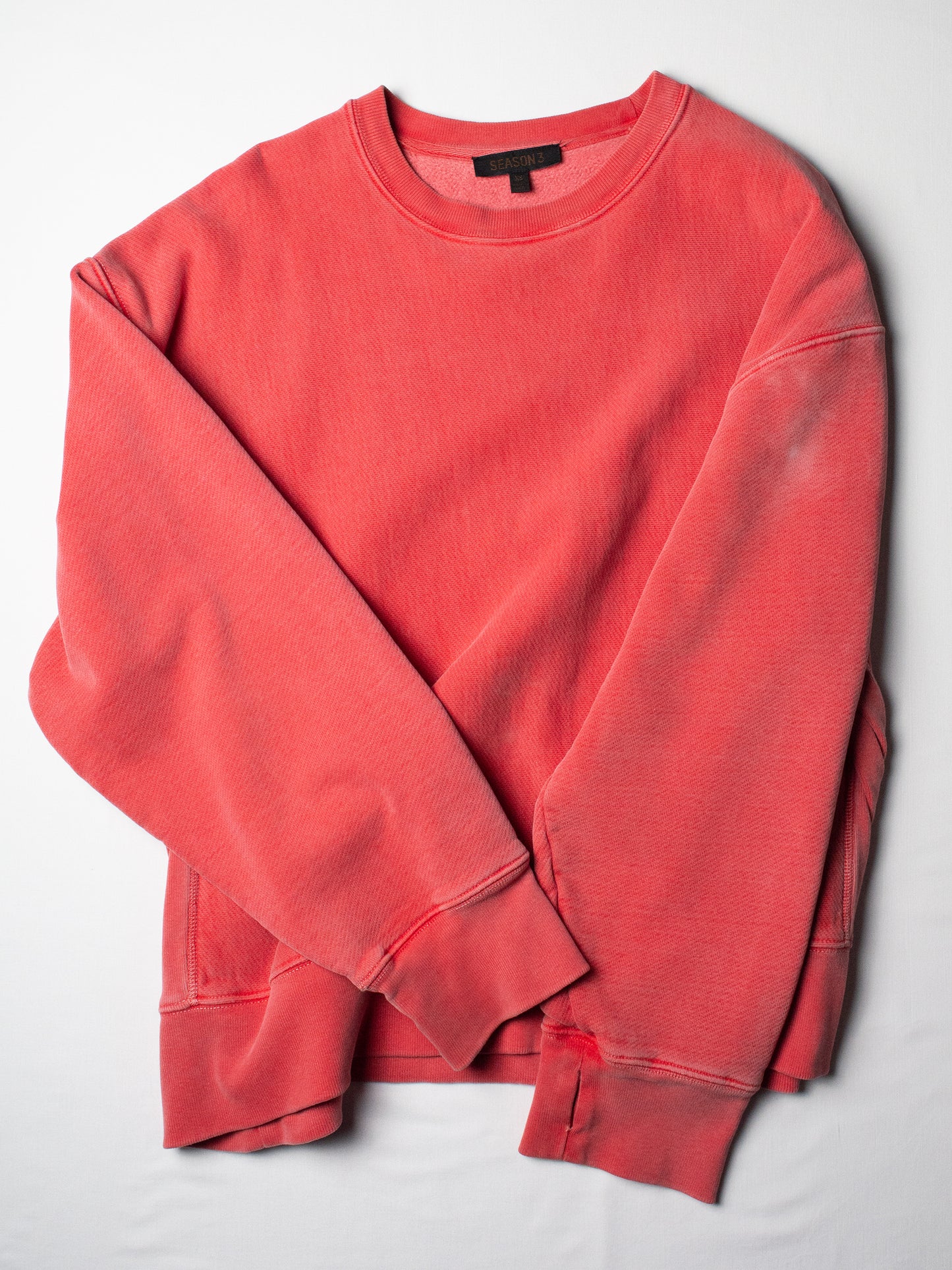 YEEZY Season 3 (2016) - Fleece Crew Sweat (Fluoro Red) - size XS