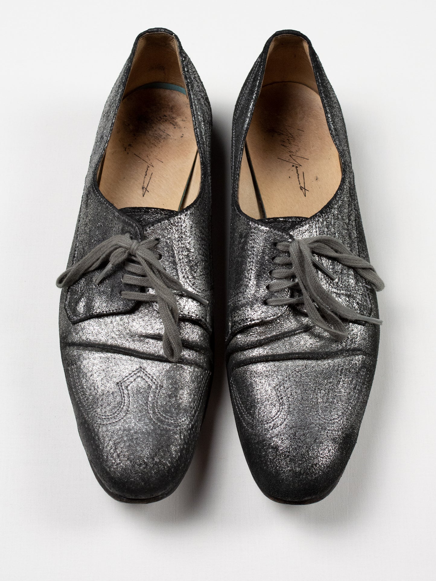 Yohji Yamamoto X Hiromu Takahara - metallic leather derbies - size 5
