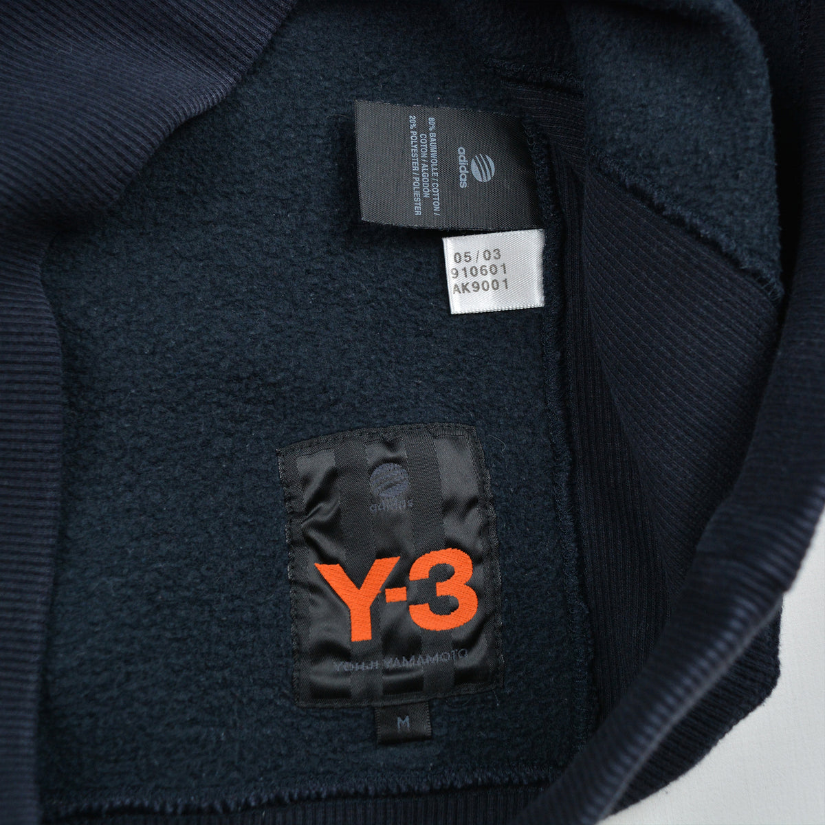 Y-3 - A/W 2003 - logo crewneck (navy) - men's size M