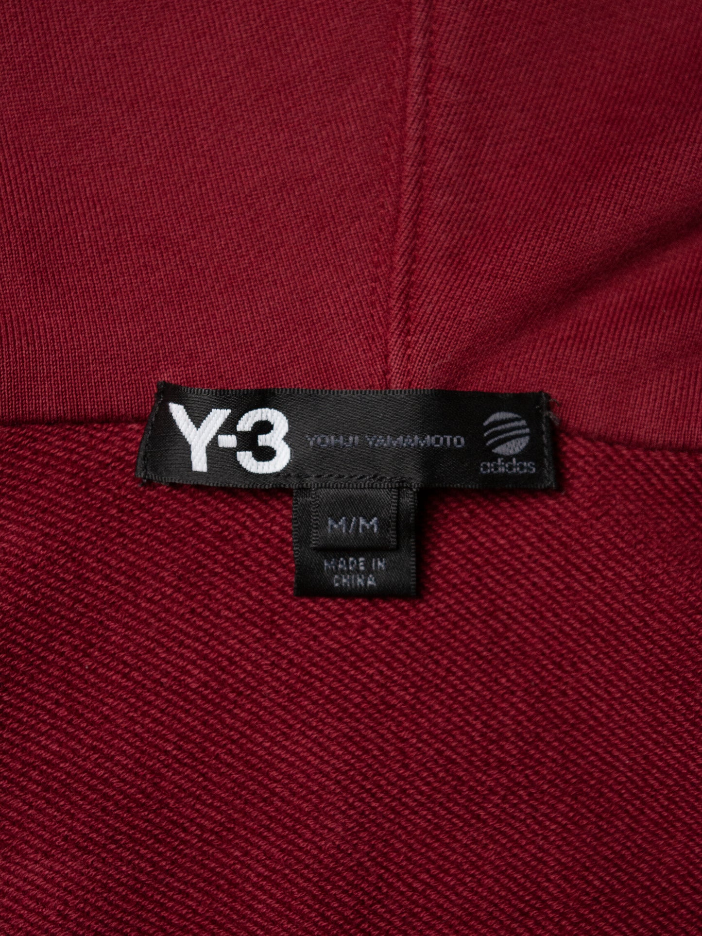 Y-3 - S/S 2014 - back logo zip hoodie (dark red) - size M