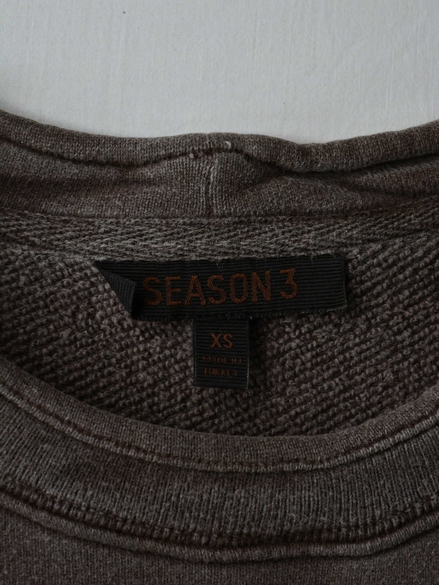 YEEZY Season 3 (2016) - Ribbed Crew Sweat (Onyx Earth) - size XS
