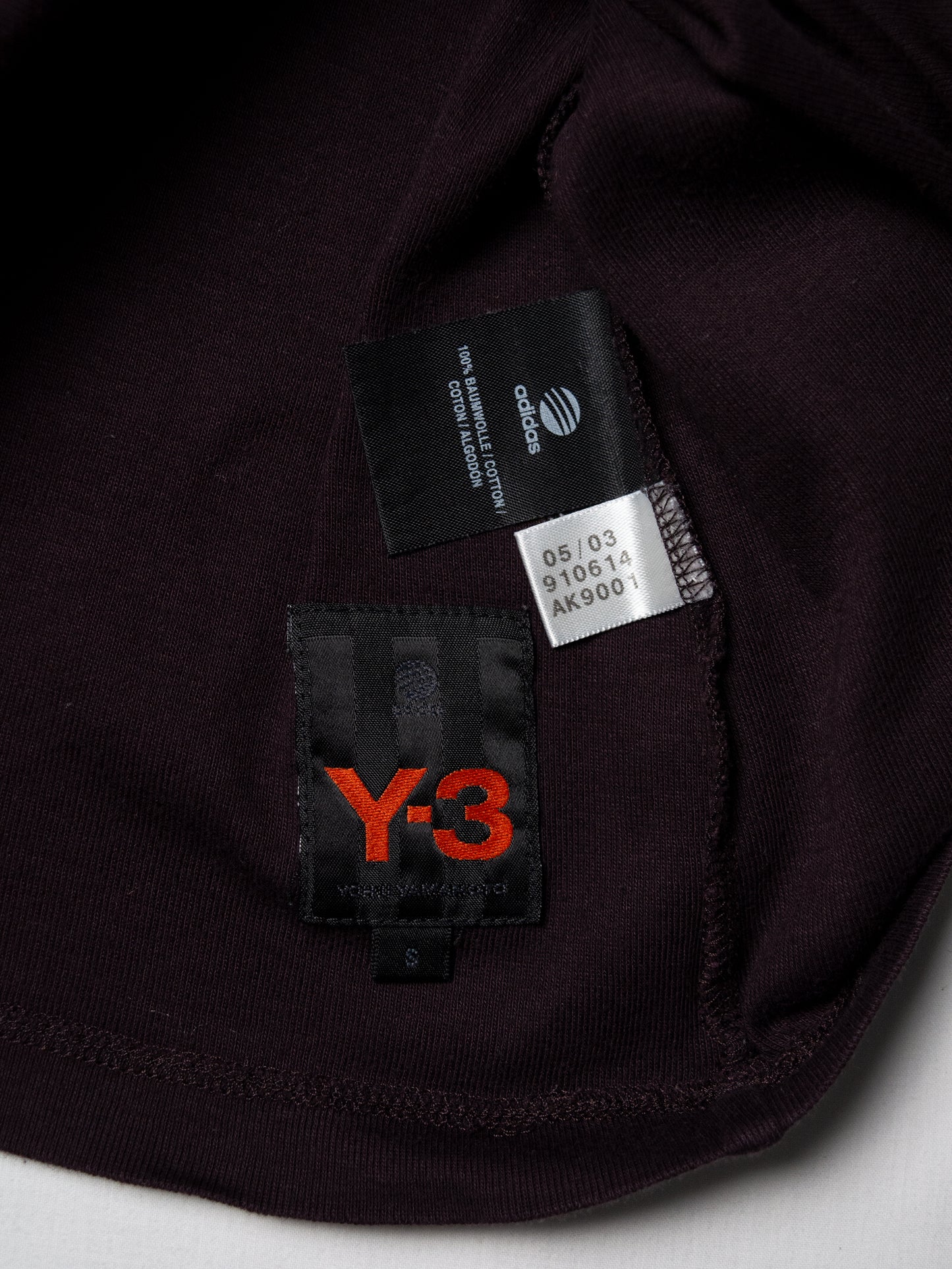 Y-3 - A/W 2003 - women's roll neck long-sleeve t-shirt (burgundy) - size S