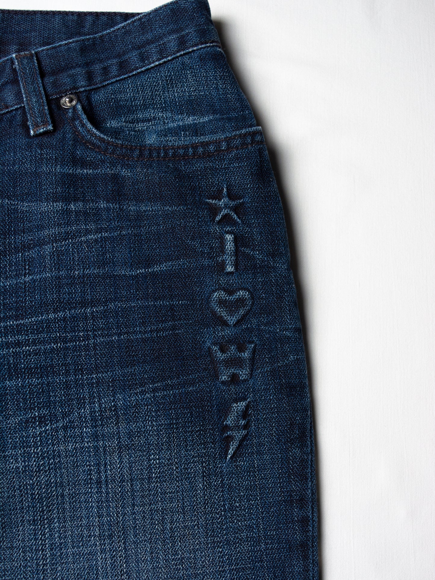 Wild & Lethal Trash - (vintage) - "I love Walter" low waist bootcut jeans - size 28