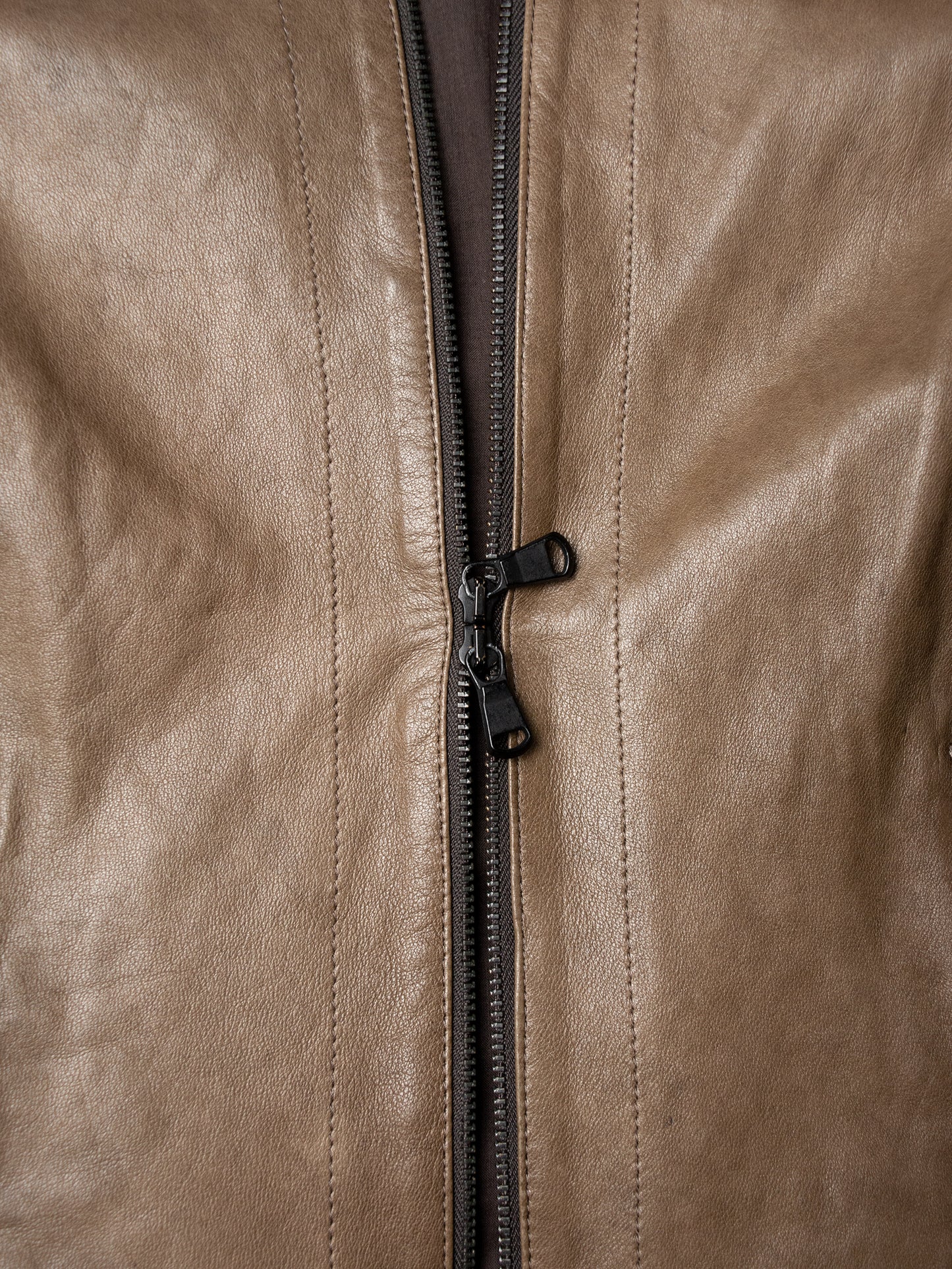 Very Special Pieces of Vespucci - patchwork cotton and leather jacket - women's size 38