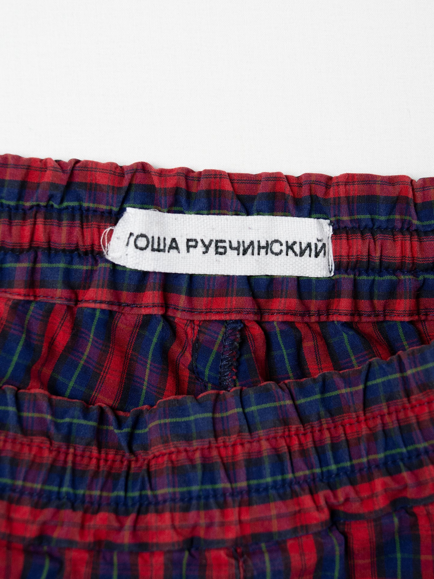 Gosha Rubchinskiy - S/S 2018 - split check shorts - size S