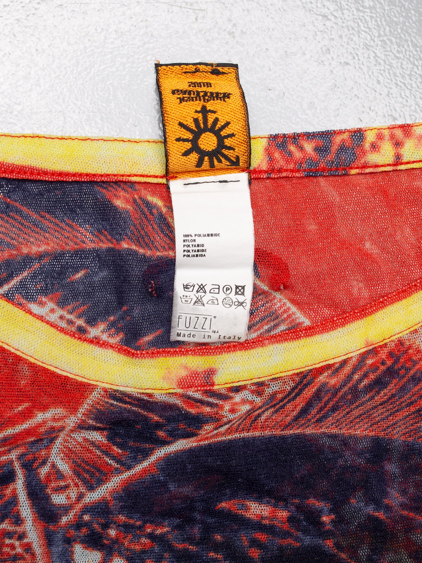 Jean Paul Gaultier Soleil - (vintage) - tropical palm trees mesh top - size M