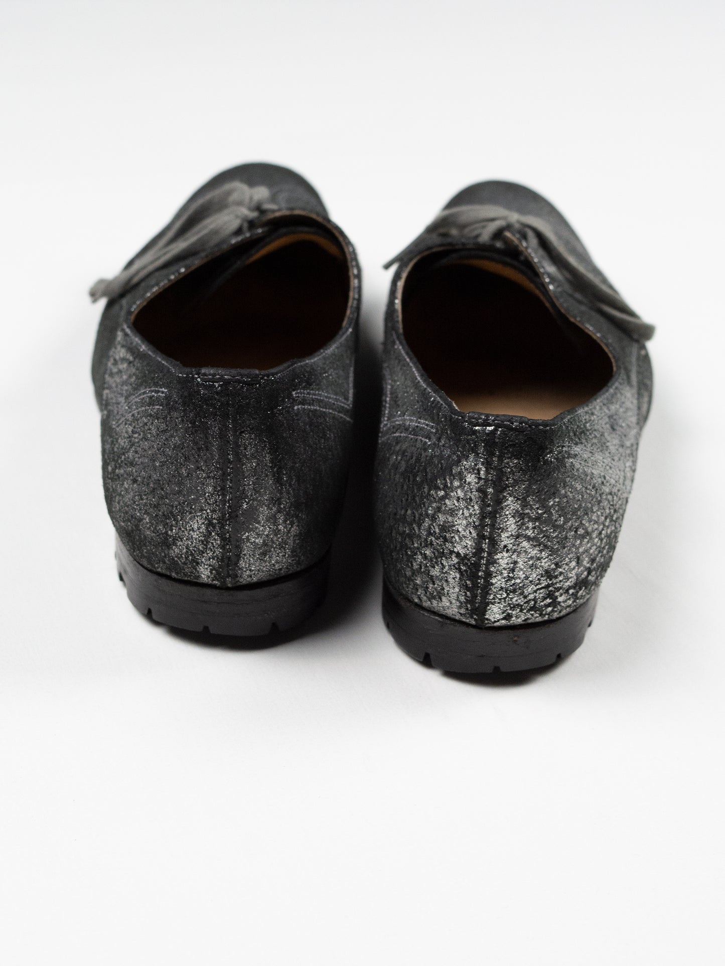 Yohji Yamamoto X Hiromu Takahara - metallic leather derbies - size 5