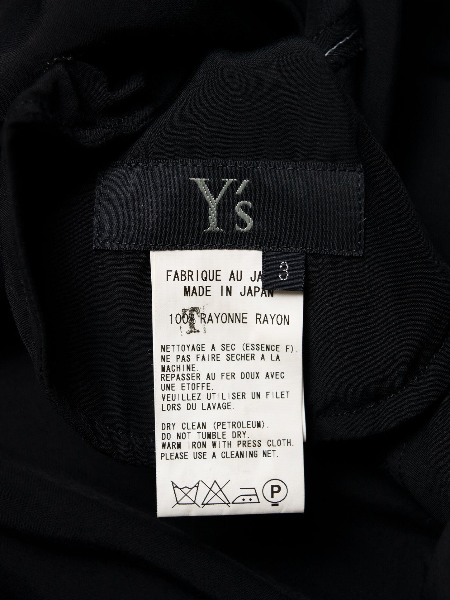 Y's - rayon short dress (black) - size 3