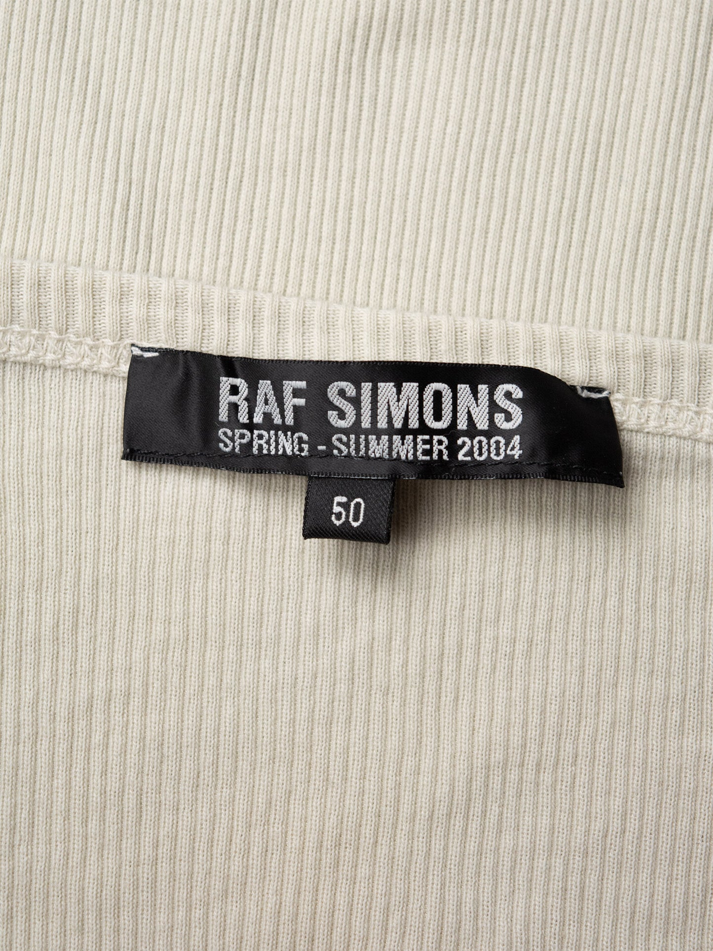 Raf Simons S/S 2004 ribbed t-shirt - size 50