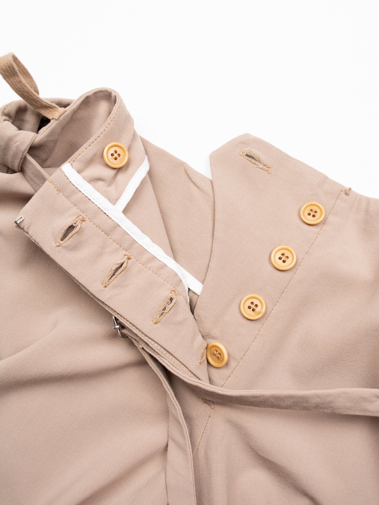 Helmut Lang - (vintage) - cashmere pants with integrated belt (beige) - women's size 40