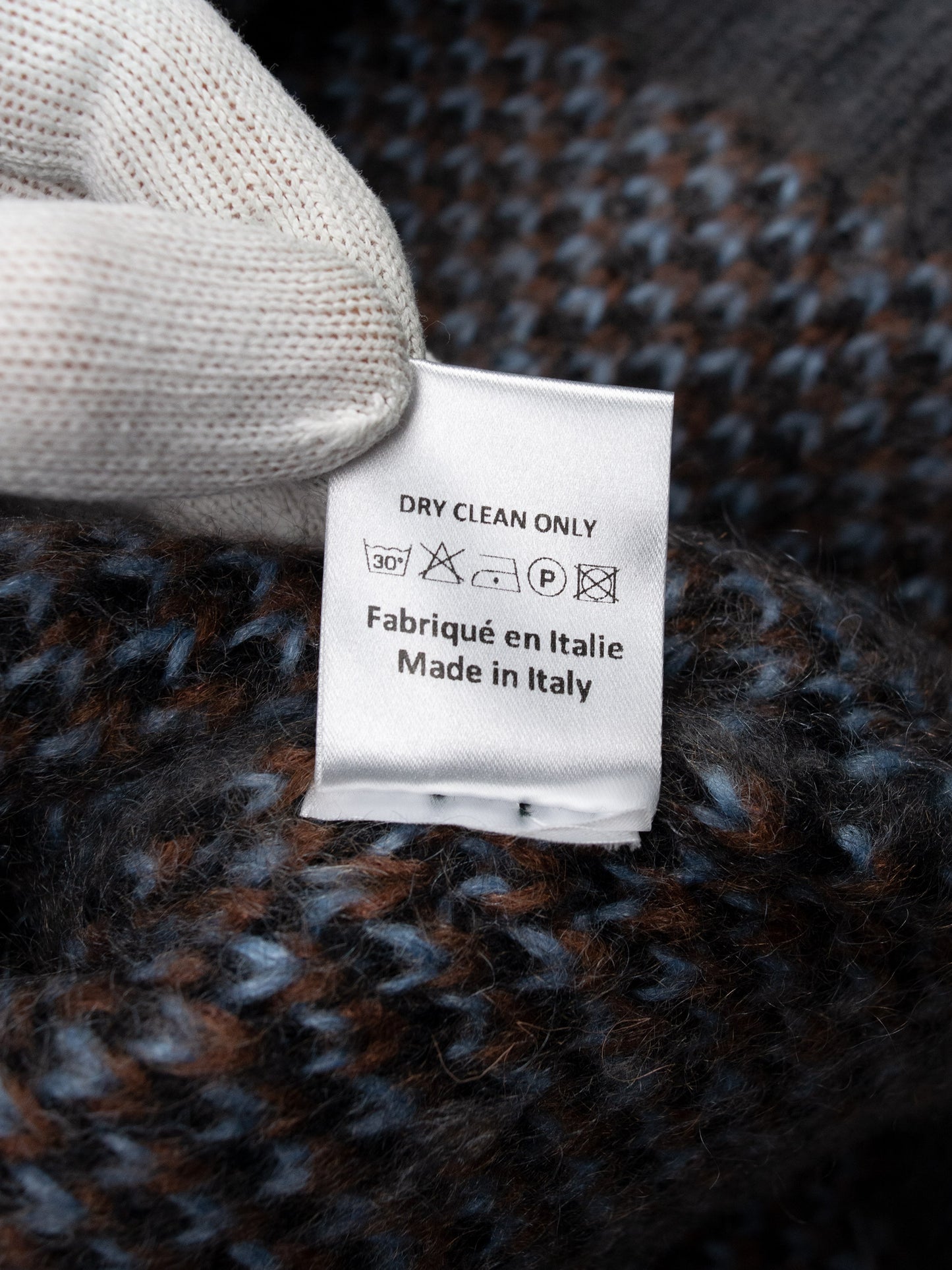 Y/Project - A/W 2019 - (sample) oversized jacquard mohair knit sweater (grey) - size XS