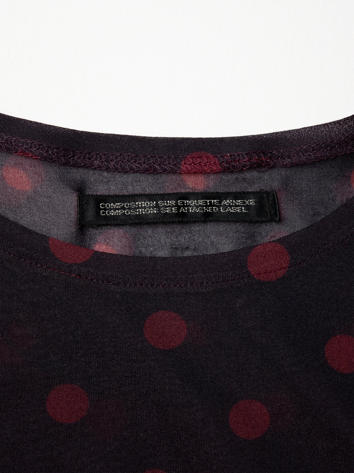 Y's by Yohji Yamamoto - 2000s - polka dot printed transparent dress - size 2
