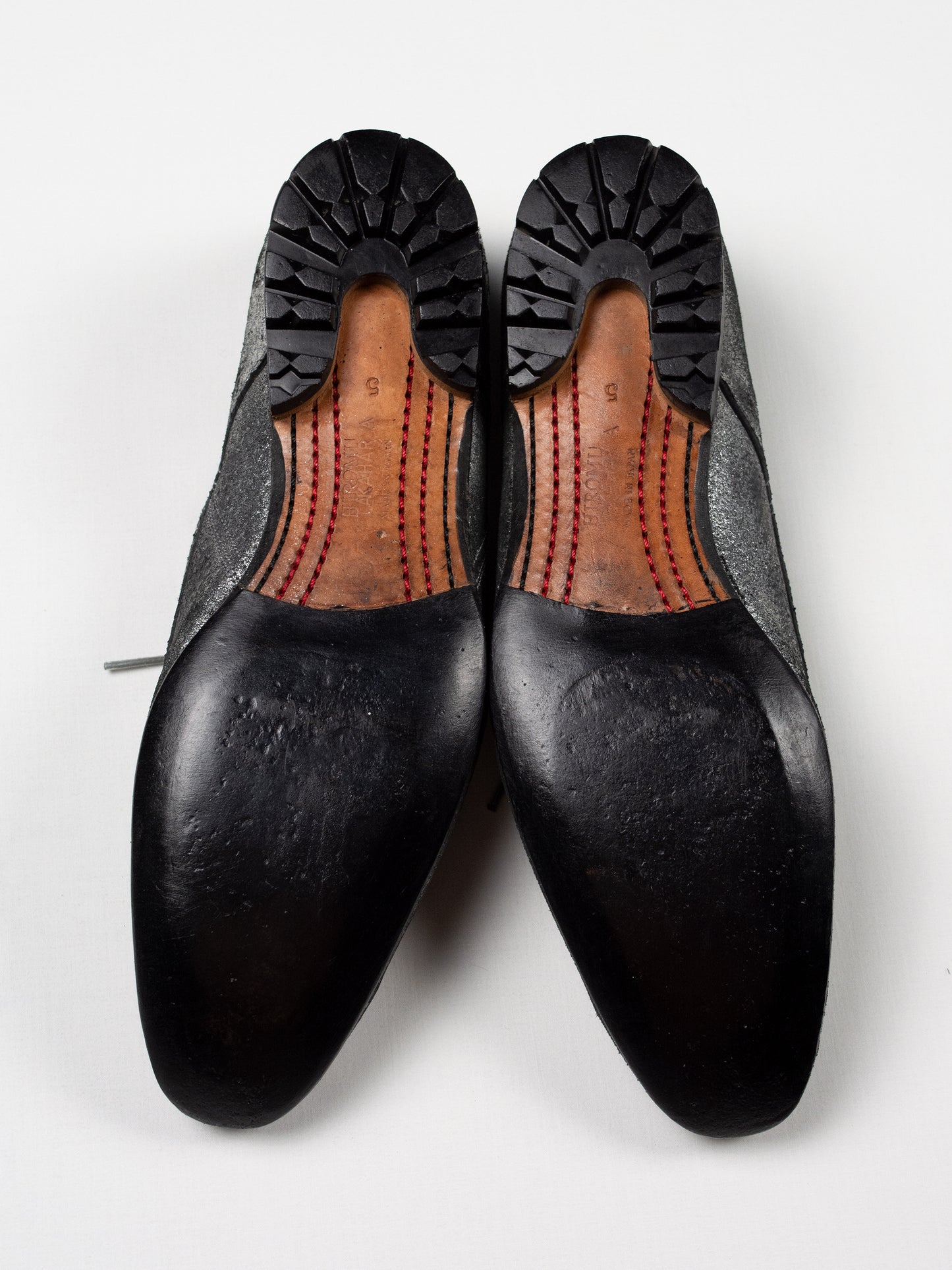 Yohji Yamamoto X Hiromu Takahara - metallic leather derbies - size 5