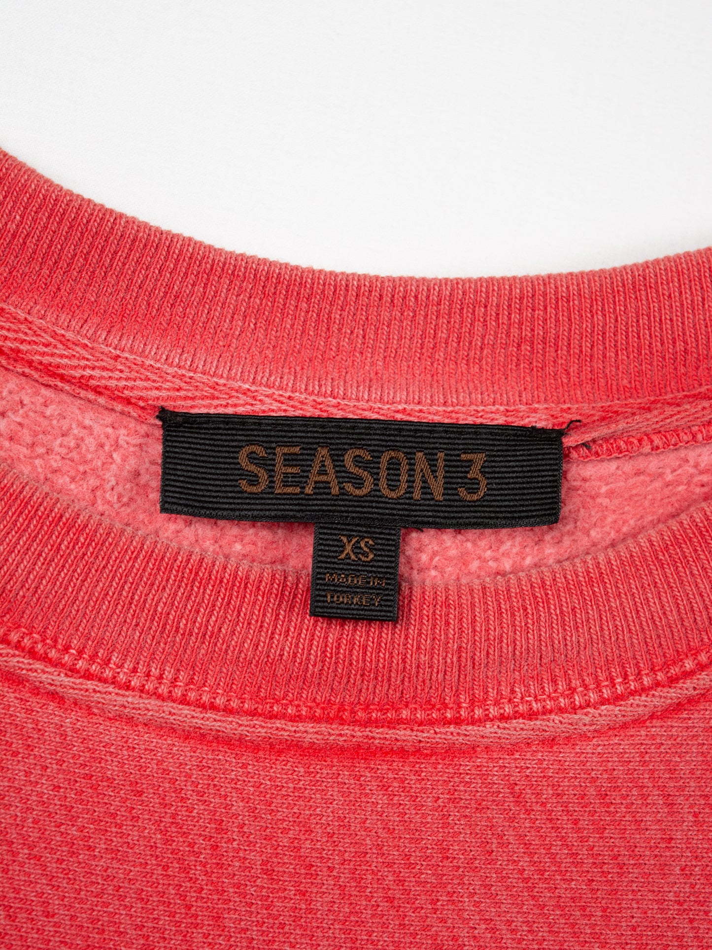 YEEZY Season 3 (2016) - Fleece Crew Sweat (Fluoro Red) - size XS