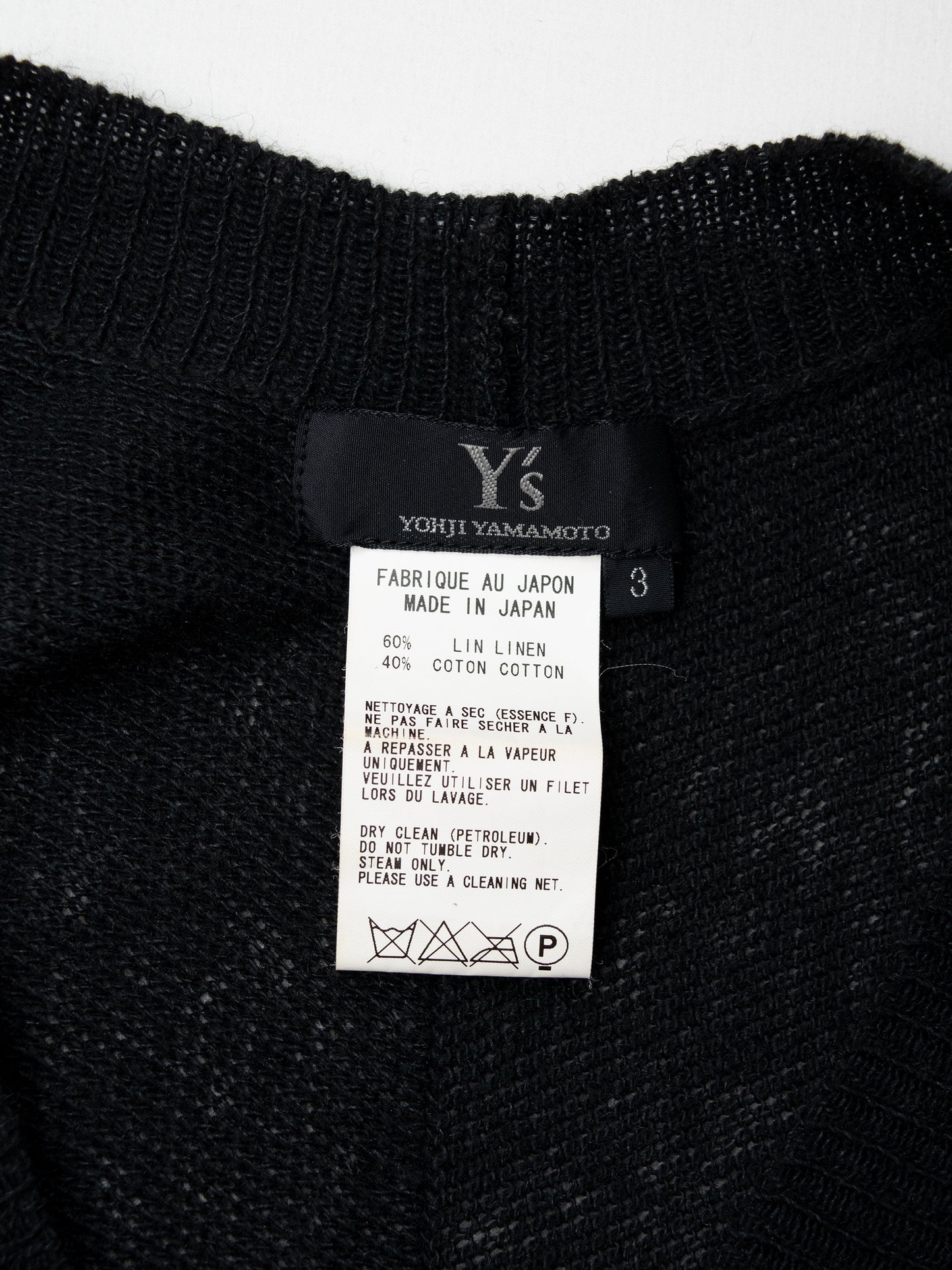 Y's by Yohji Yamamoto - S/S 2006 - twisted pullover cardigan (black) - women's size 3