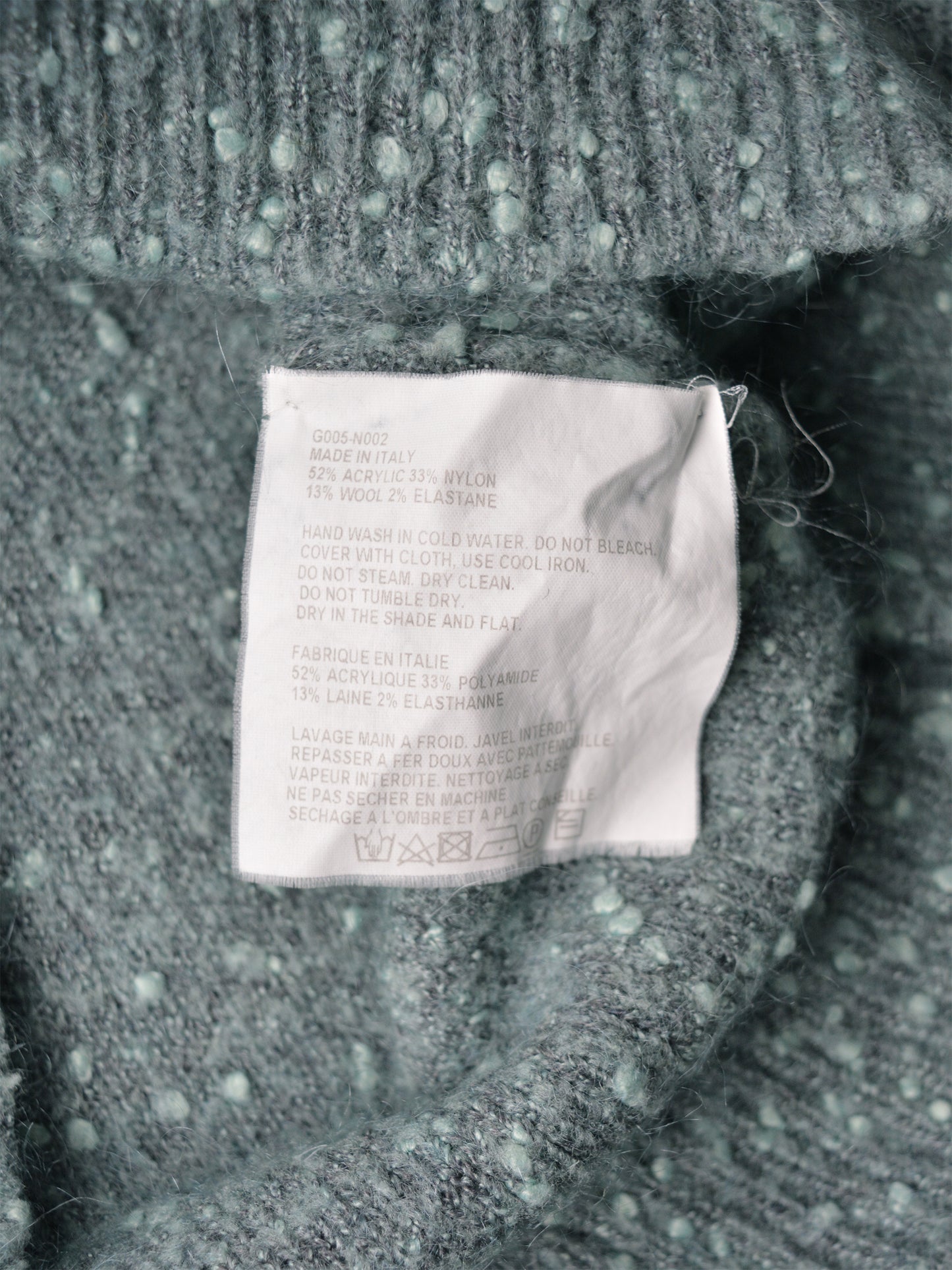 Gosha Rubchinskiy - A/W 2014 - cropped boucle sweater - size S