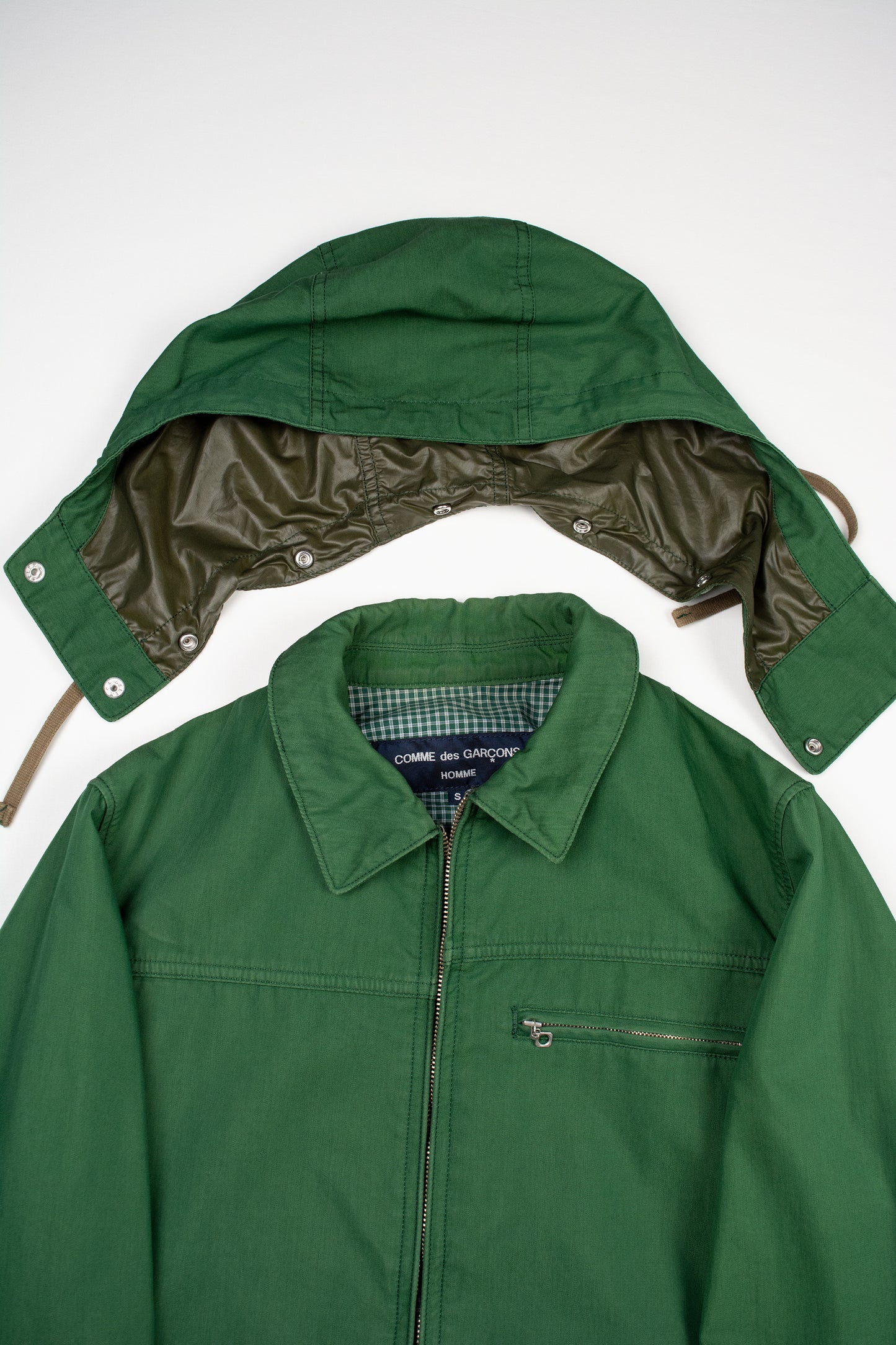 Comme des Garçons Homme - A/W 2012 - light moto jacket with detachable hood - size S