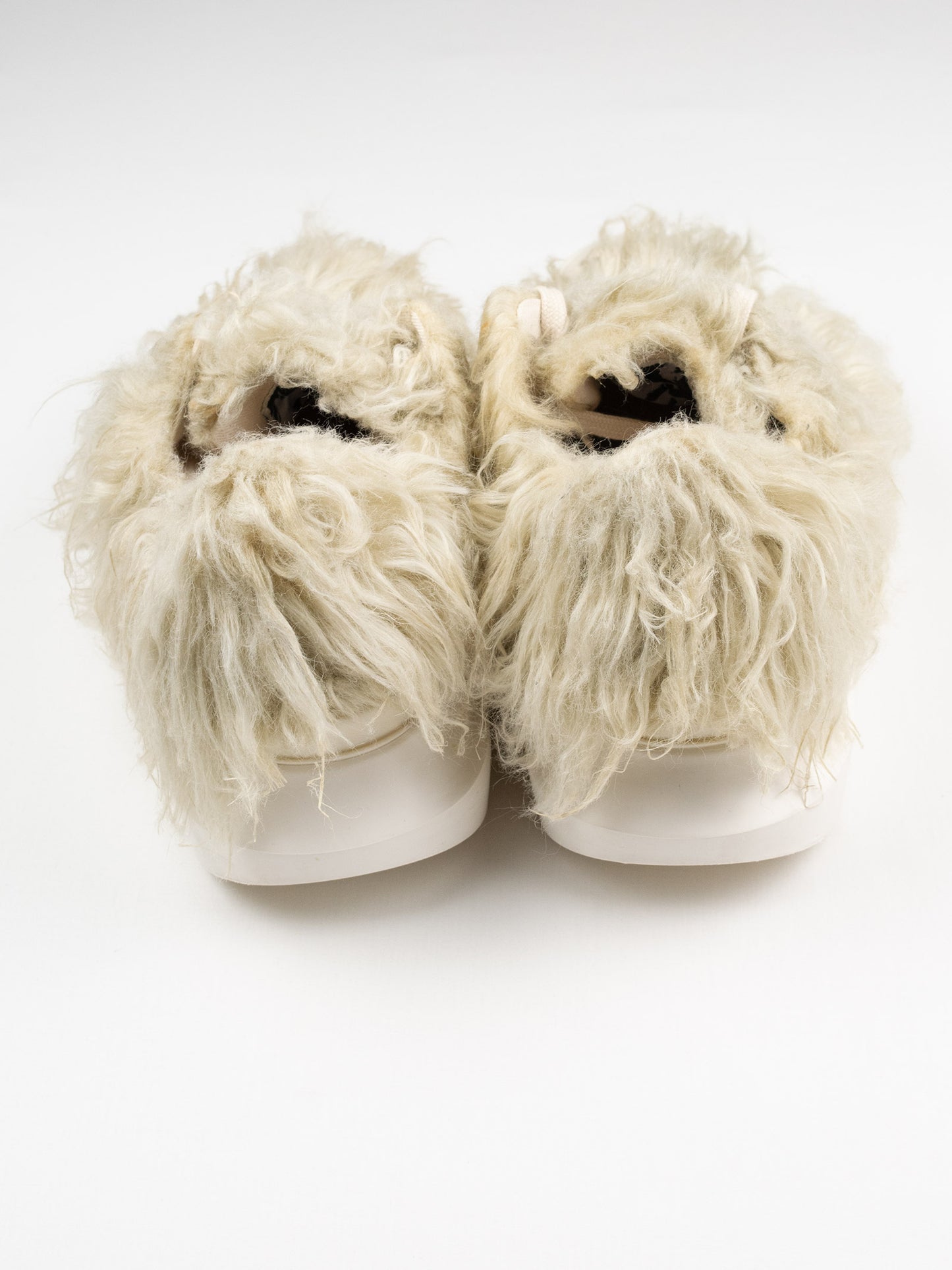 Rick Owens DRKSHDW - Abstract Low "Ramones" sneakers with faux fur - size 41