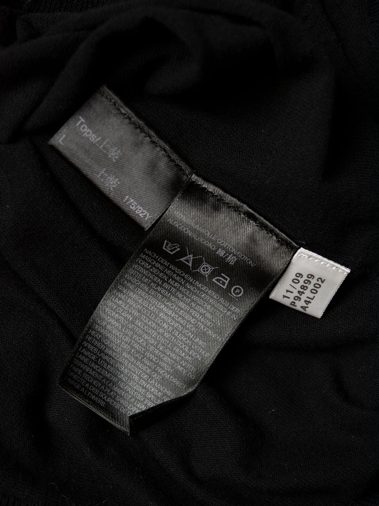 Y-3 - S/S 2010 - cutout shoulder cotton cardigan (black) - women's size L
