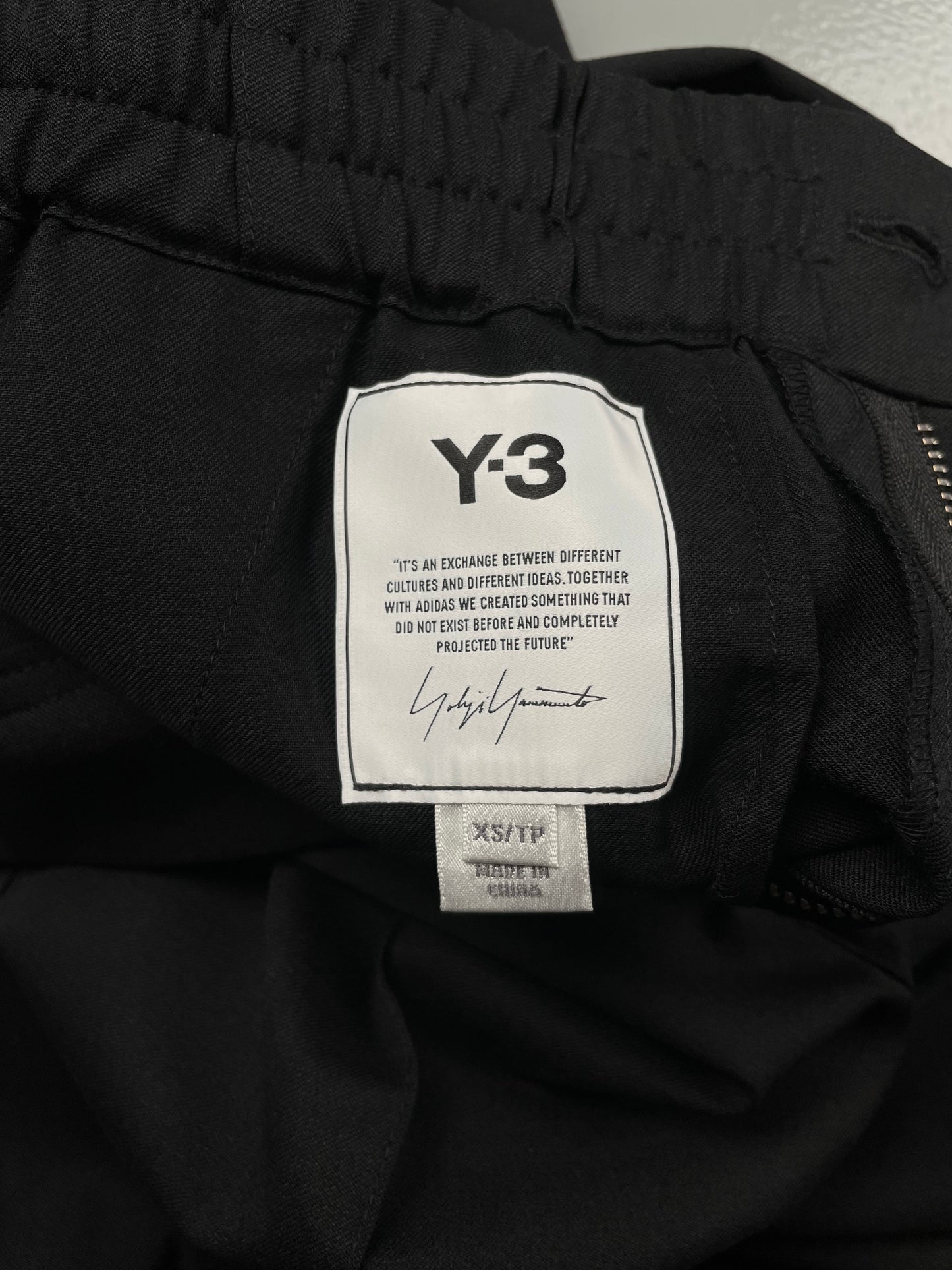 Y-3 S/S 2020 Refined Wool Stretch Slim Pants (Black) - size XS