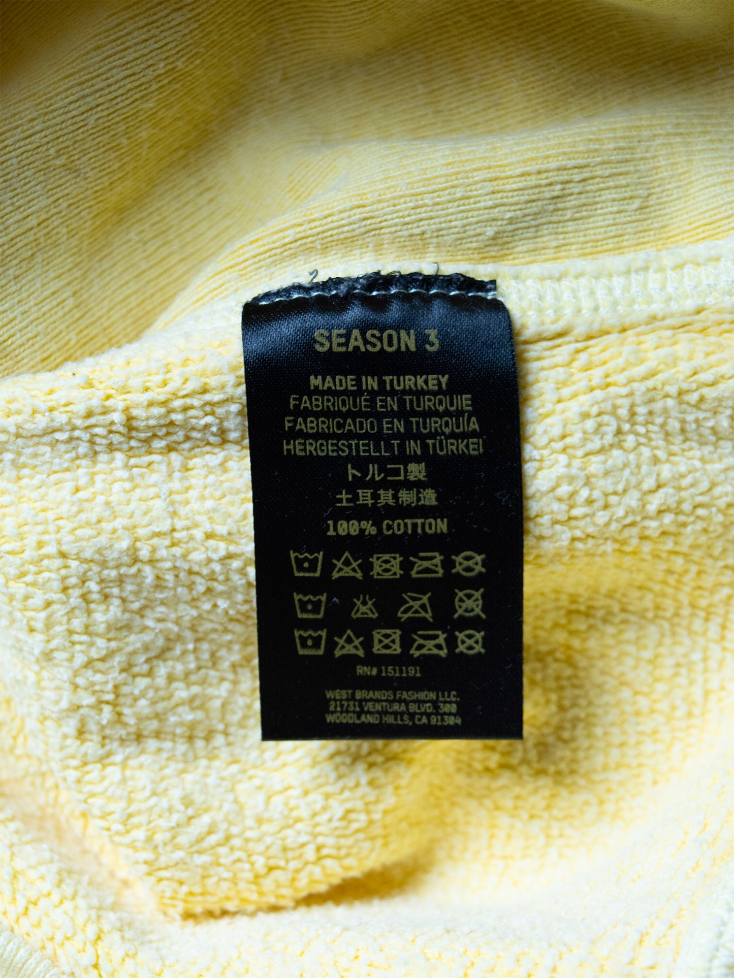 YEEZY Season 3 (2016) - Fleece Hoodie (God Sun) - size M