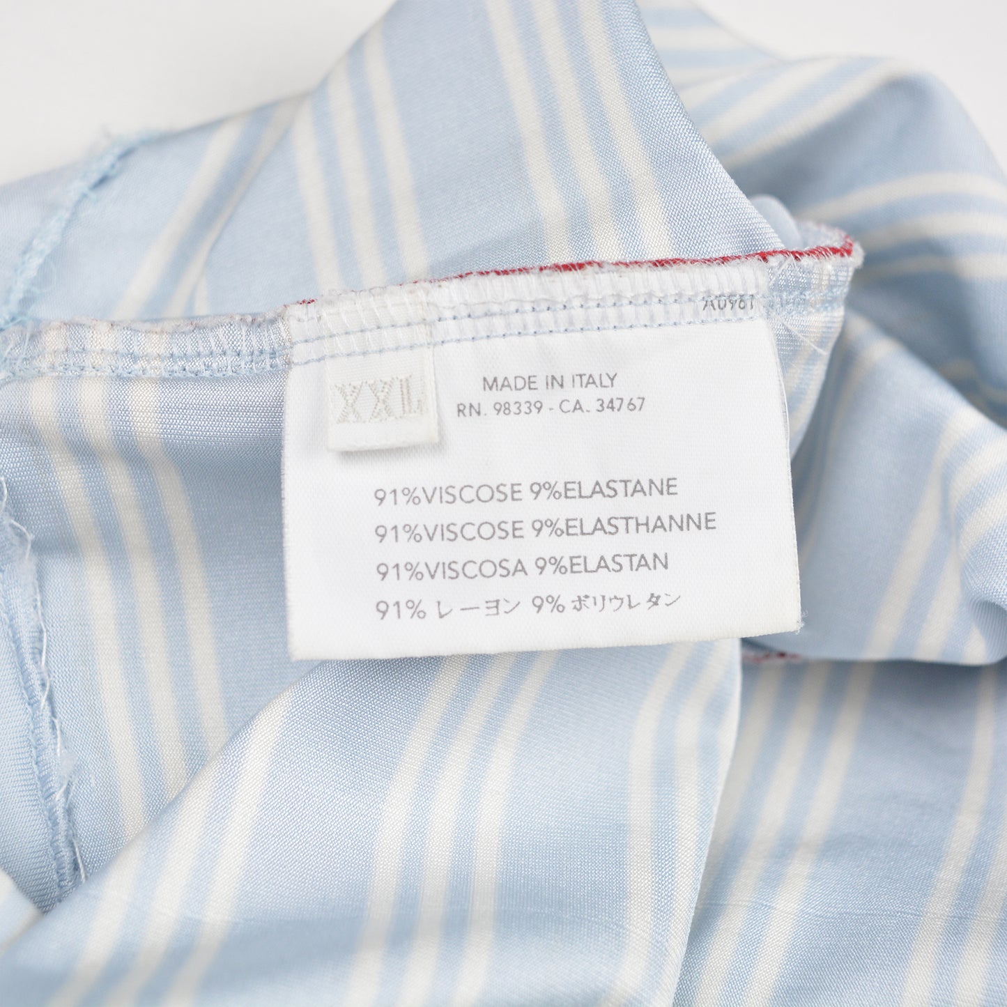 Prada Sport - striped viscose long sleeve - size XXL