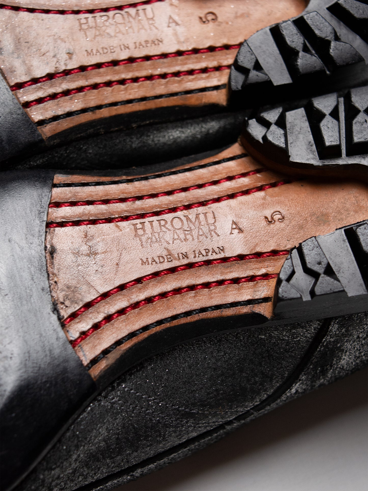 Yohji Yamamoto X Hiromu Takahara - metallic leather derbies - size 5
