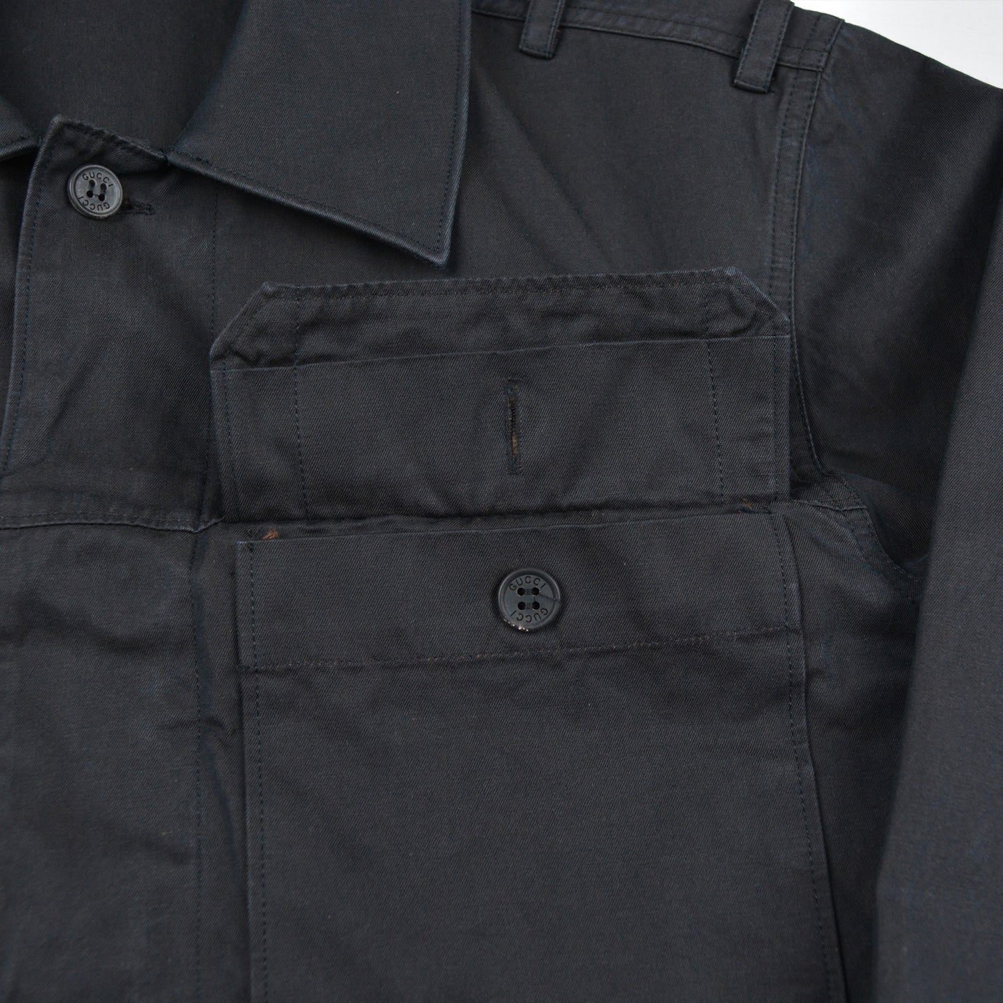 Gucci - S/S 1999 - thick cotton military shirt - size 38