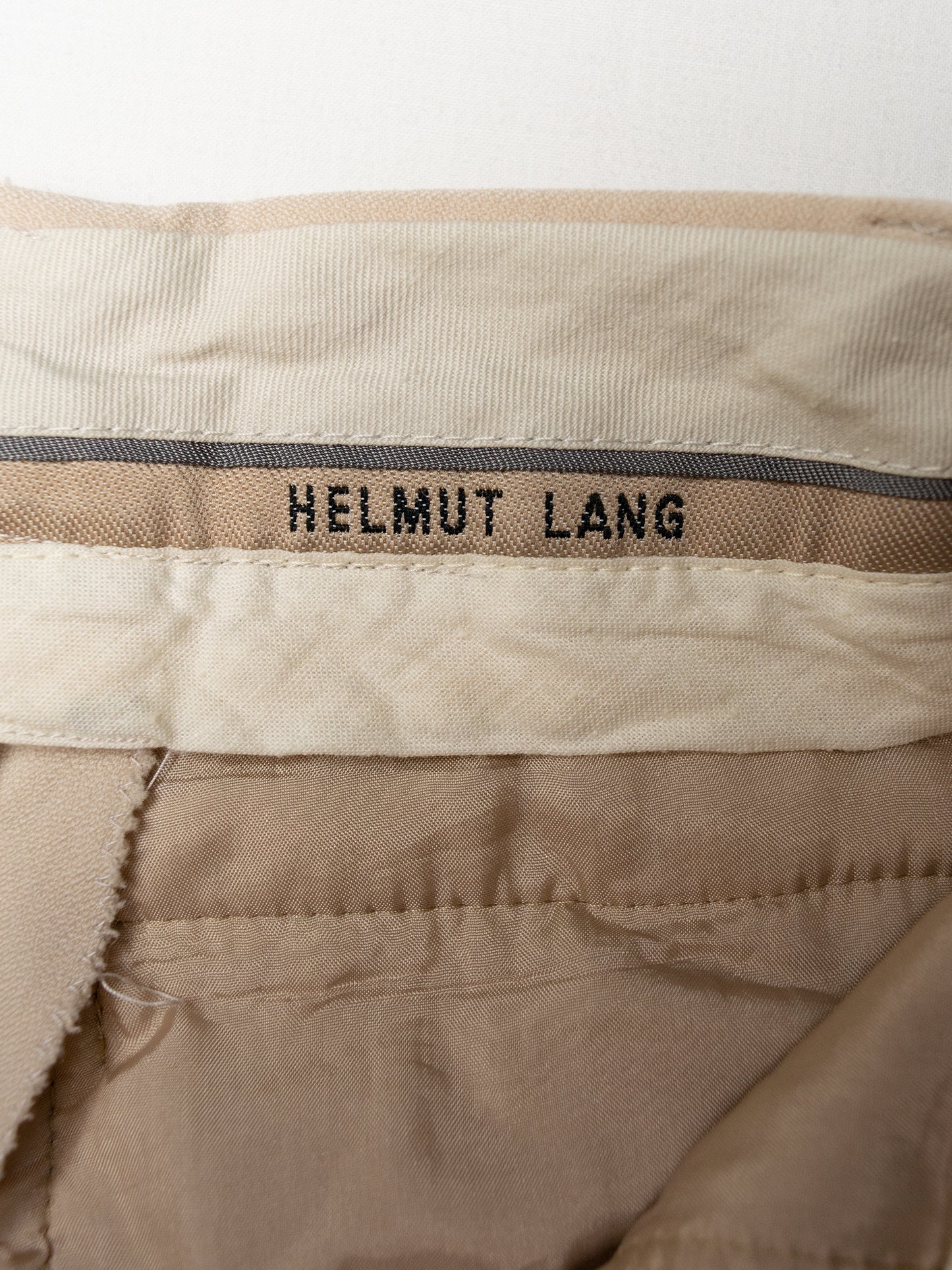 Helmut Lang - (vintage) - straight leg trousers (beige) - women's size 40