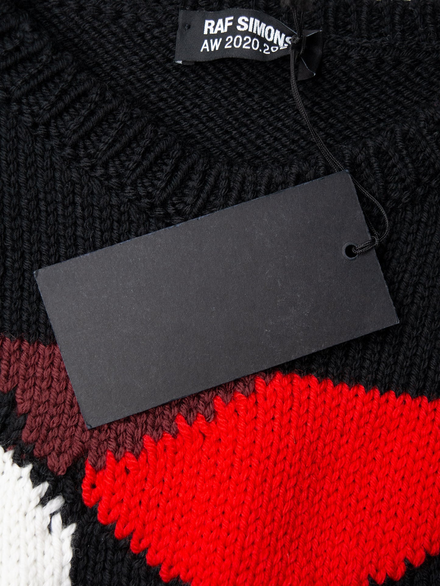 Raf Simons - A/W 2020 - "I Love RS" cropped sweater - size S