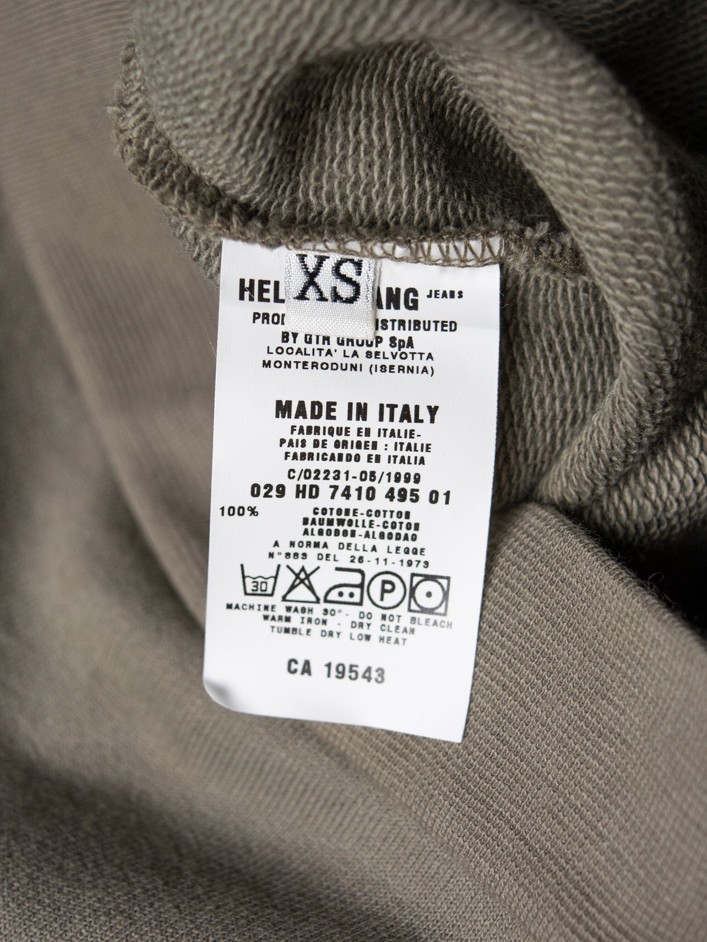 Helmut Lang Jeans - 1999 - french terry crewneck - women's size XS