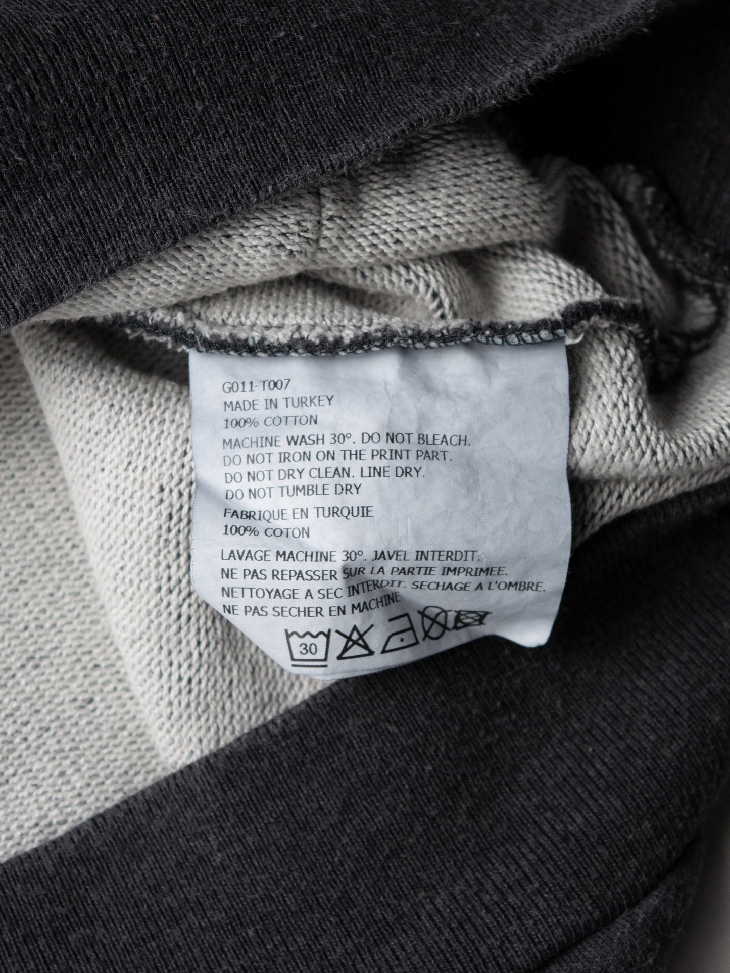 Gosha Rubchinskiy - A/W 2017 - reflective logo hoodie (dark grey) - size S