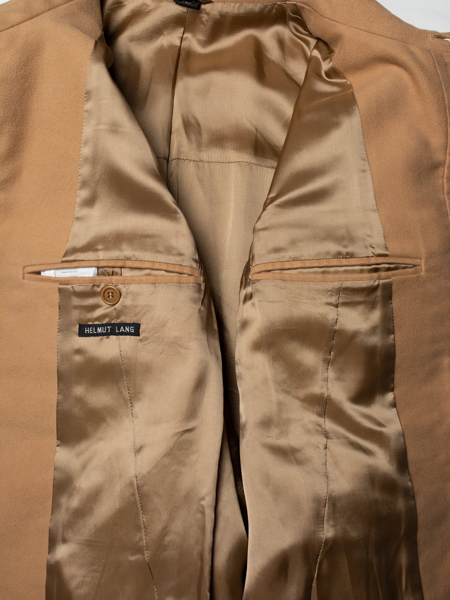 Helmut Lang - 1990s - moleskin cotton jacket (camel) - size 50