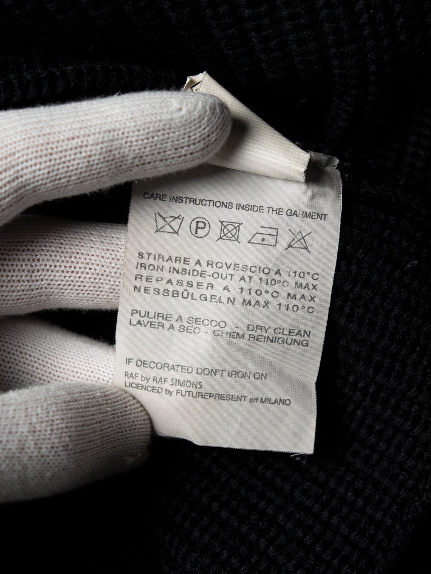 RAF by Raf Simons - A/W 2009 - wool zip-up cardigan