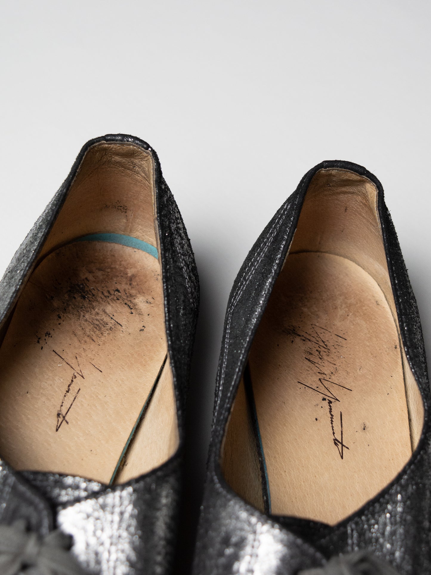 Yohji Yamamoto X Hiromu Takahara - metallic leather derbies - size 5