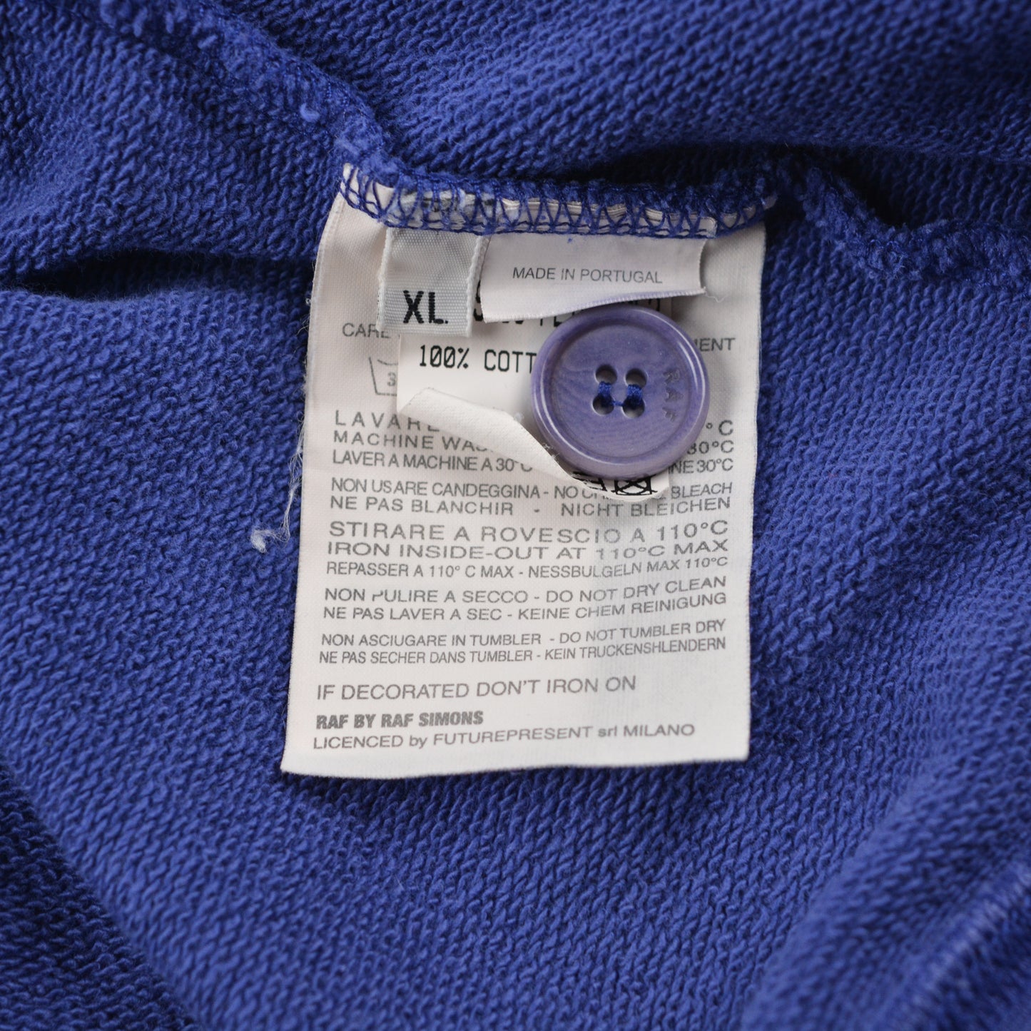 RAF by Raf Simons - S/S 2009 - button-up hoodie - size XL