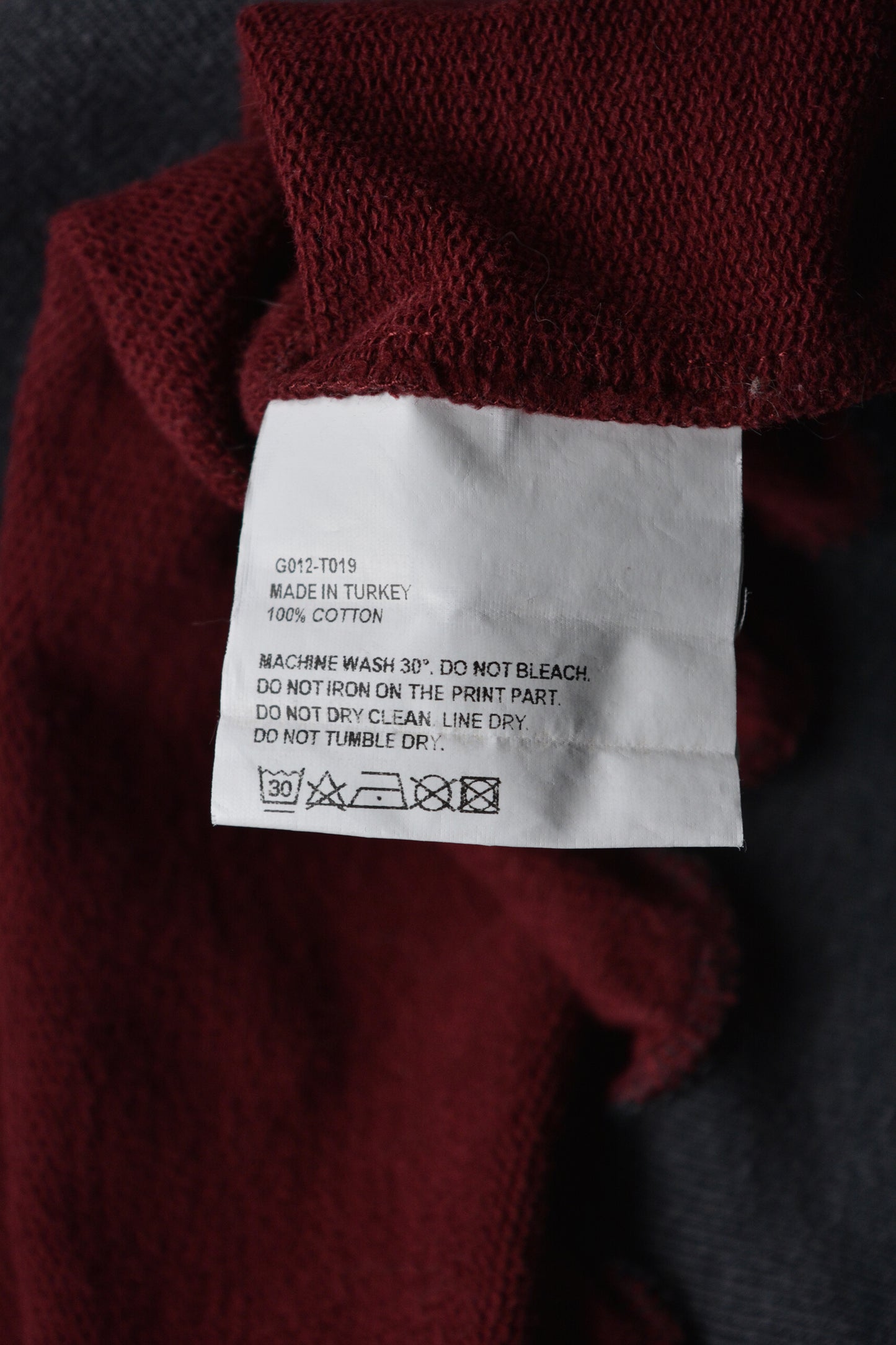 Gosha Rubchinskiy - S/S 2018 - combo hoodie (burgundy) - size S