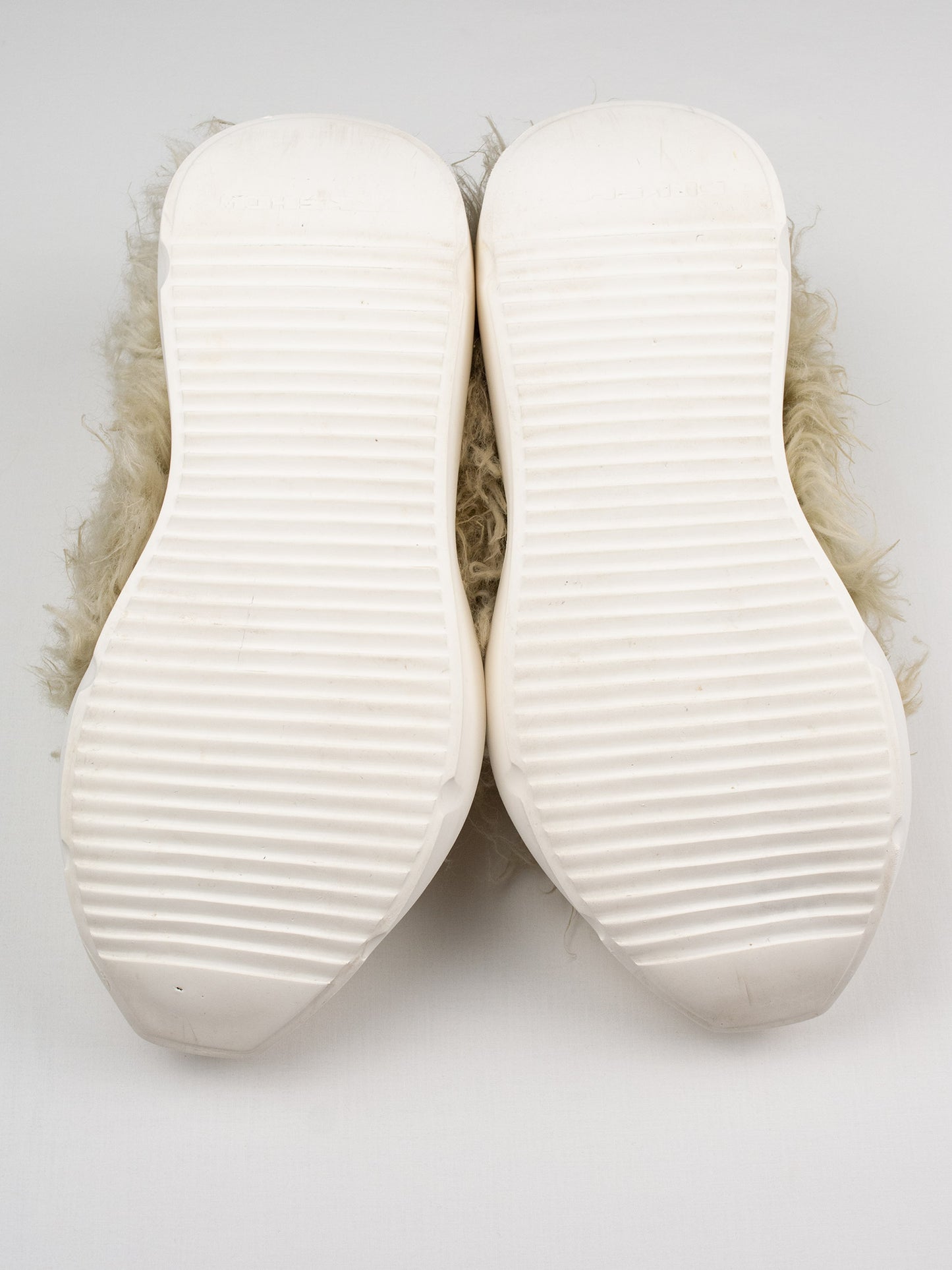Rick Owens DRKSHDW - Abstract Low "Ramones" sneakers with faux fur - size 41