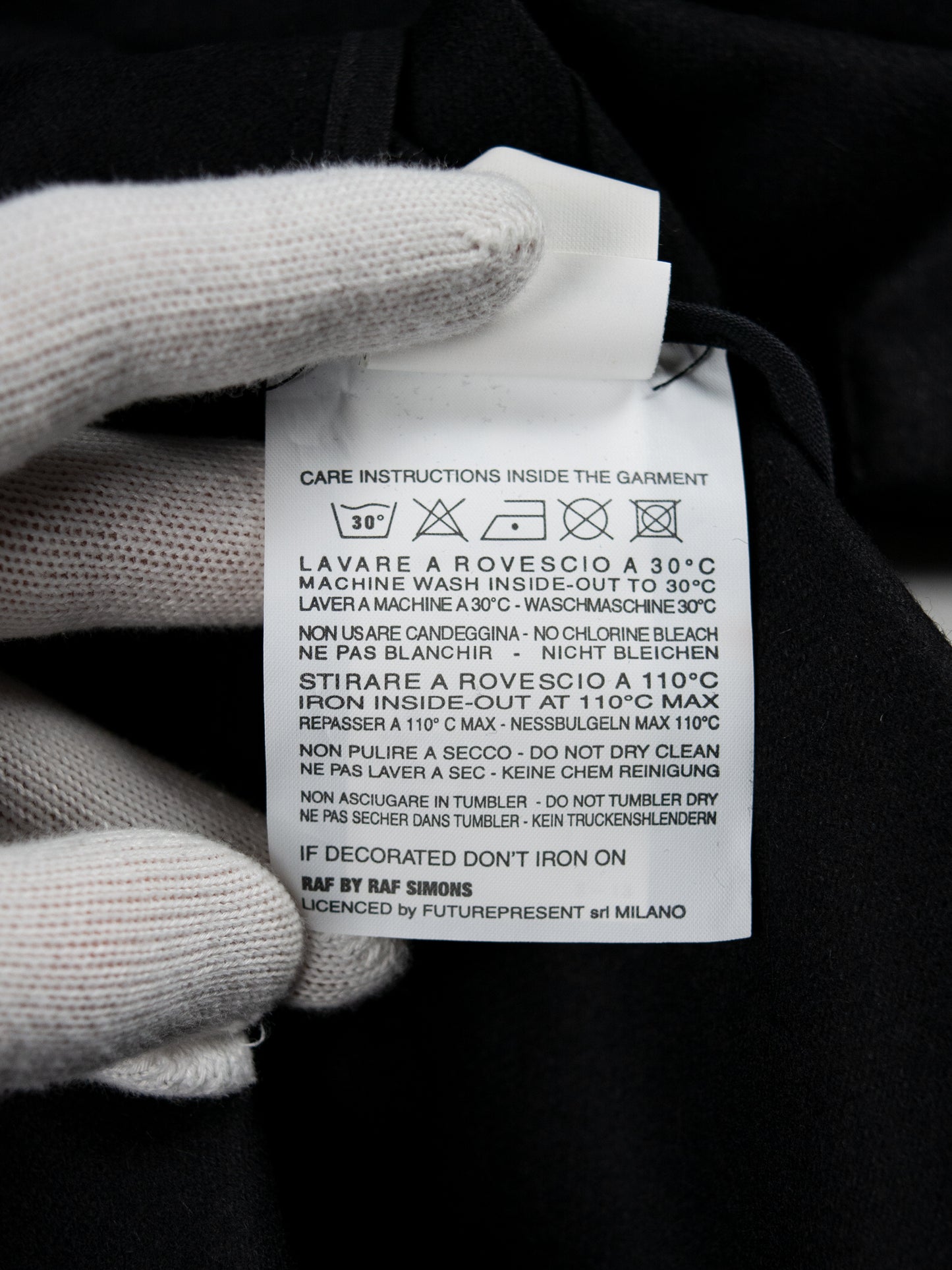 RAF by Raf Simons - A/W 2008 - lightweight wool coat - size S