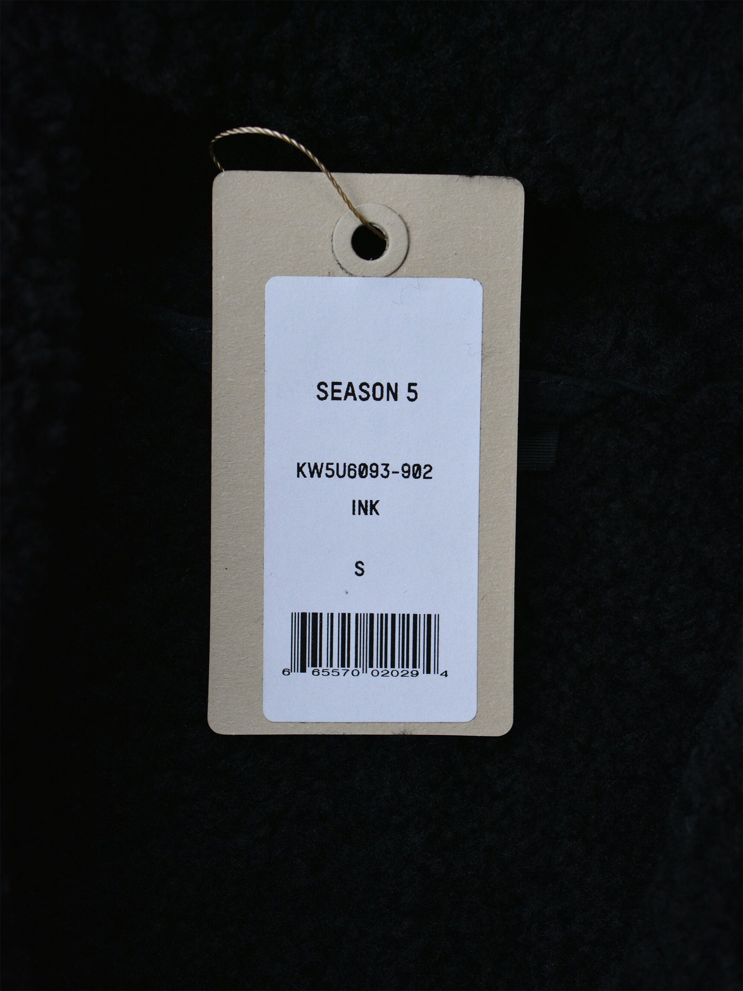 YEEZY Season 5 (2017) - hooded shearling jacket (Ink) - size S