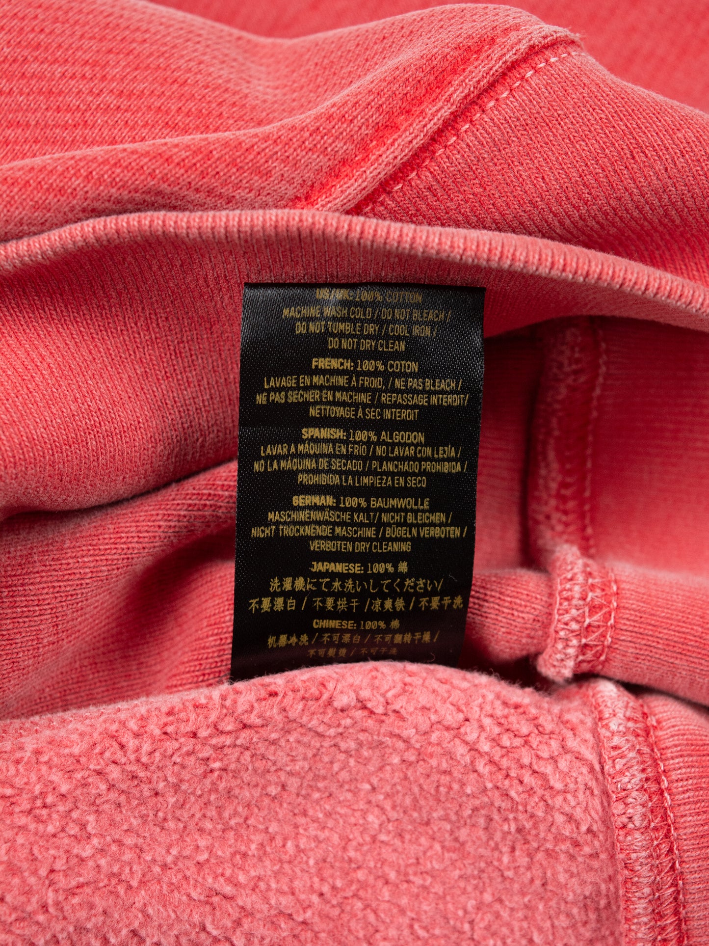 YEEZY Season 3 (2016) - Fleece Crew Sweat (Fluoro Red) - size XS