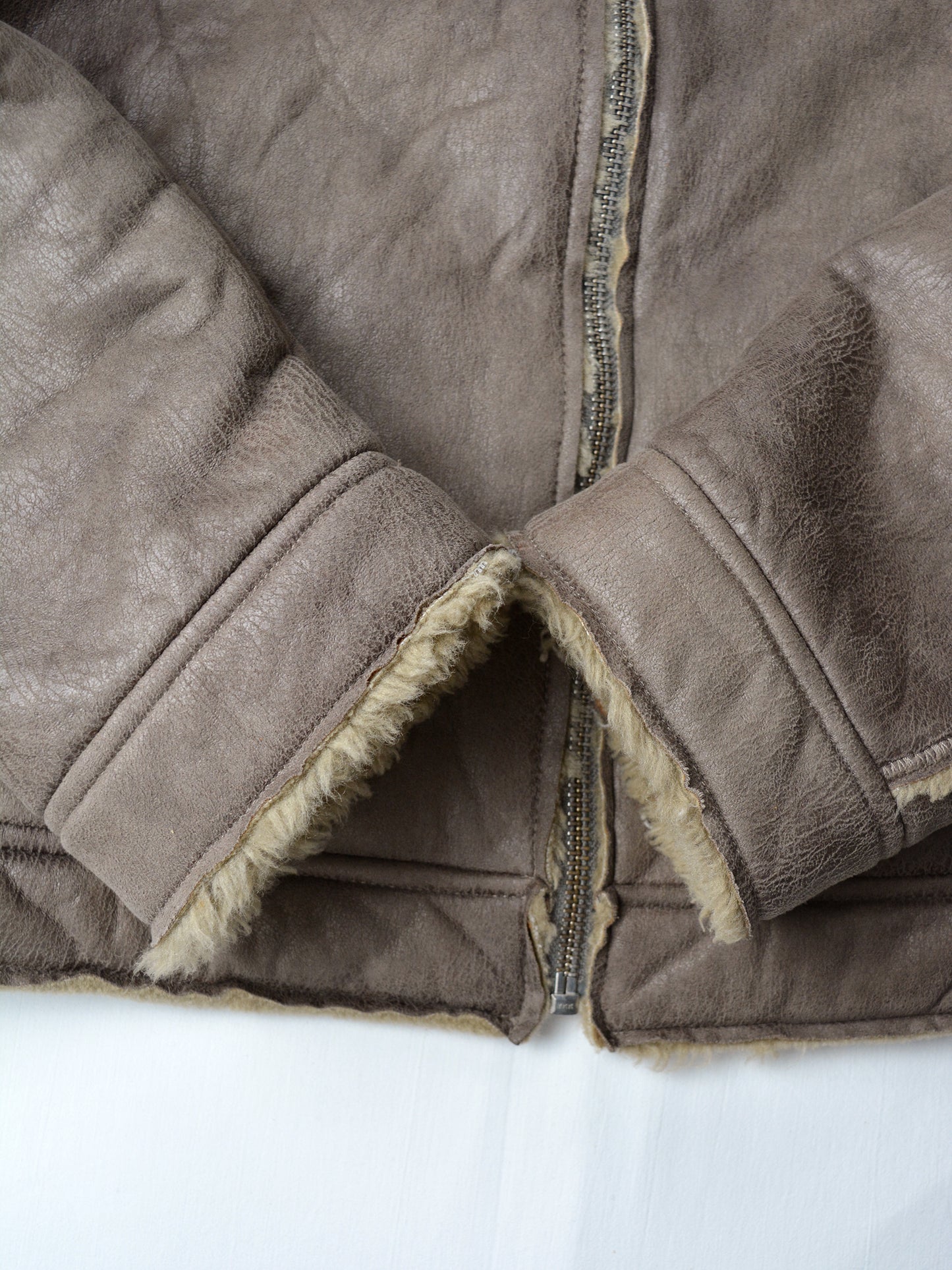 Gosha Rubchinskiy - A/W 2016 - faux leather shearling jacket (brown) - size L